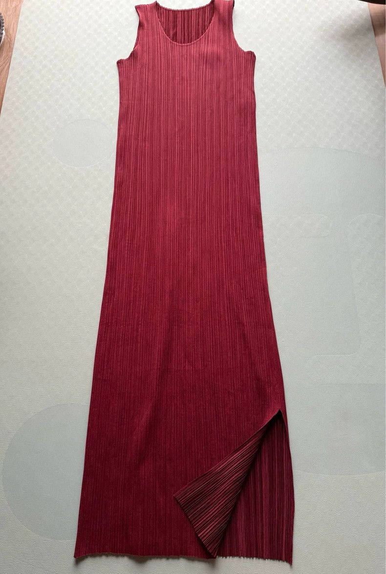 Issey Miyake issey miyake size:3 Red long dress 2505-Nextarrow Size XXS / US 00 / IT 34 - 1 Thumbnail