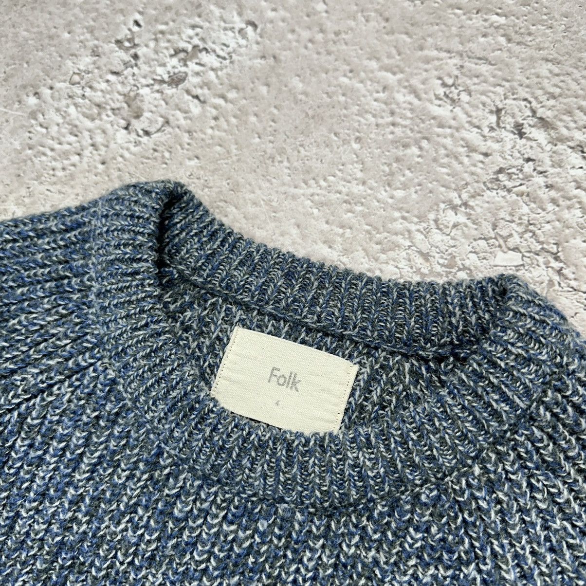 Folk Folk Heavy Knitted Jumper Sweater in Mid Blue Size 4 Size US M / EU 48-50 / 2 - 5 Thumbnail