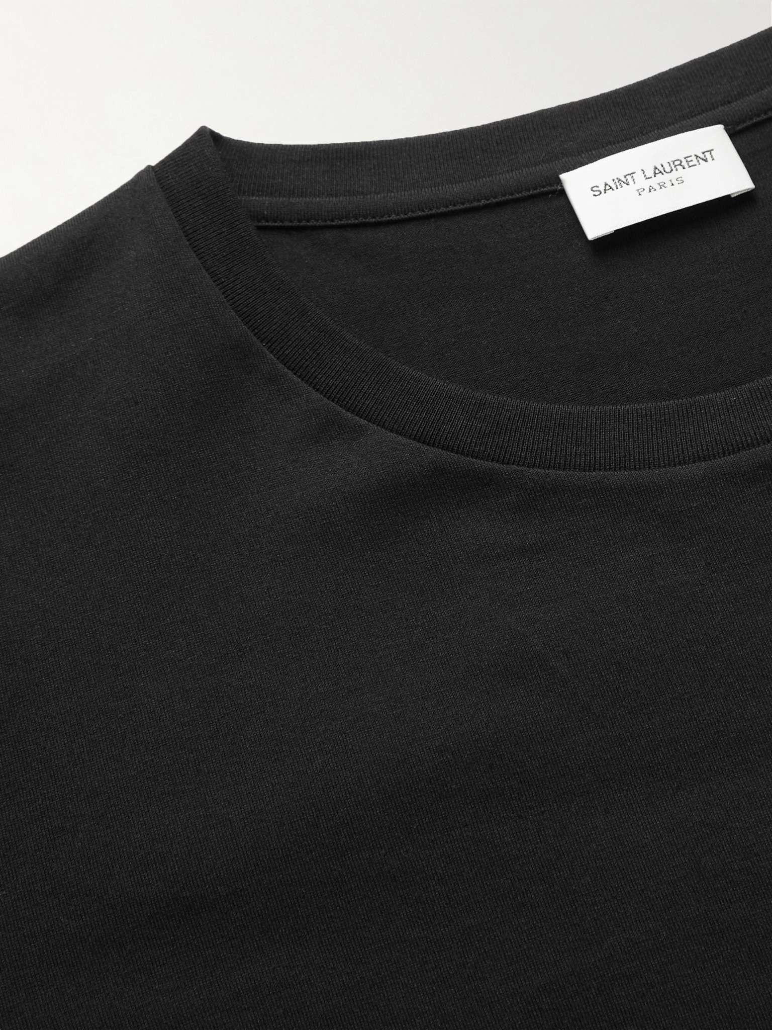 Saint Laurent Paris o1tr1nto0325 Short Sleeve T-Shirt in Black Size US L / EU 52-54 / 3 - 5 Thumbnail