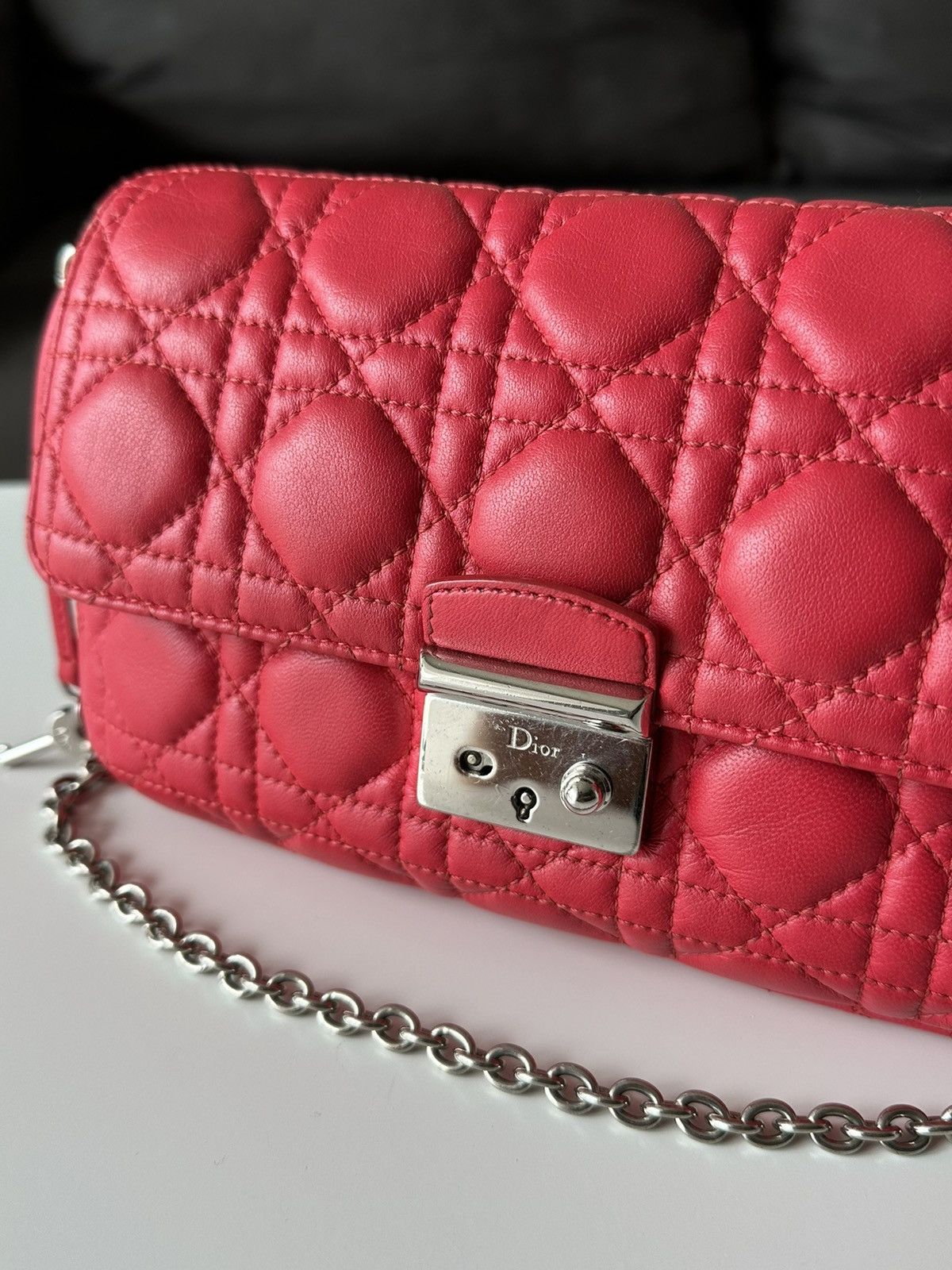Christian Dior Monsieur DIOR Cannage Miss Dior Promenade Hot Pink Crossbody Bag Size ONE SIZE - 10 Thumbnail