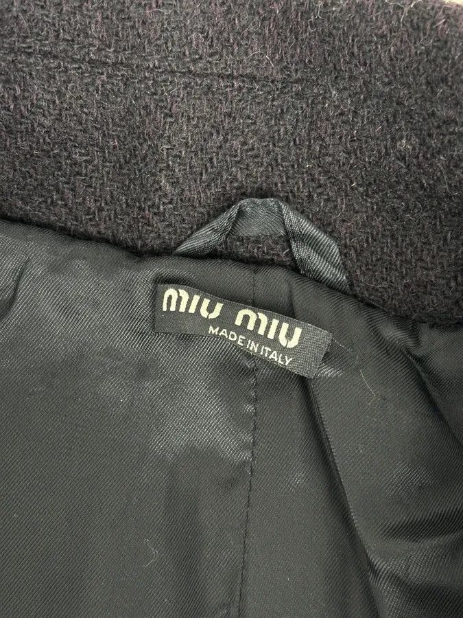 Miu Miu AW2005 Miu Miu Black Wool Double-Breasted Trench Coat Size US M / EU 48-50 / 2 - 11 Thumbnail
