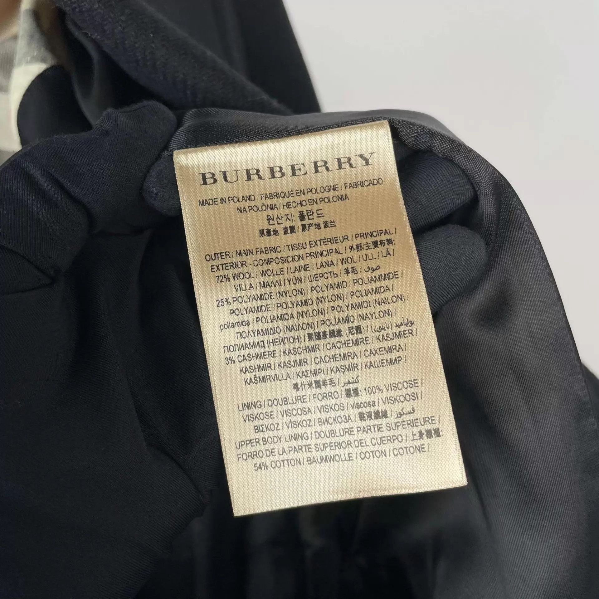 Burberry Burberry 6 Black Wool Coat Size XS / US 0-2 / IT 36-38 - 3 Thumbnail