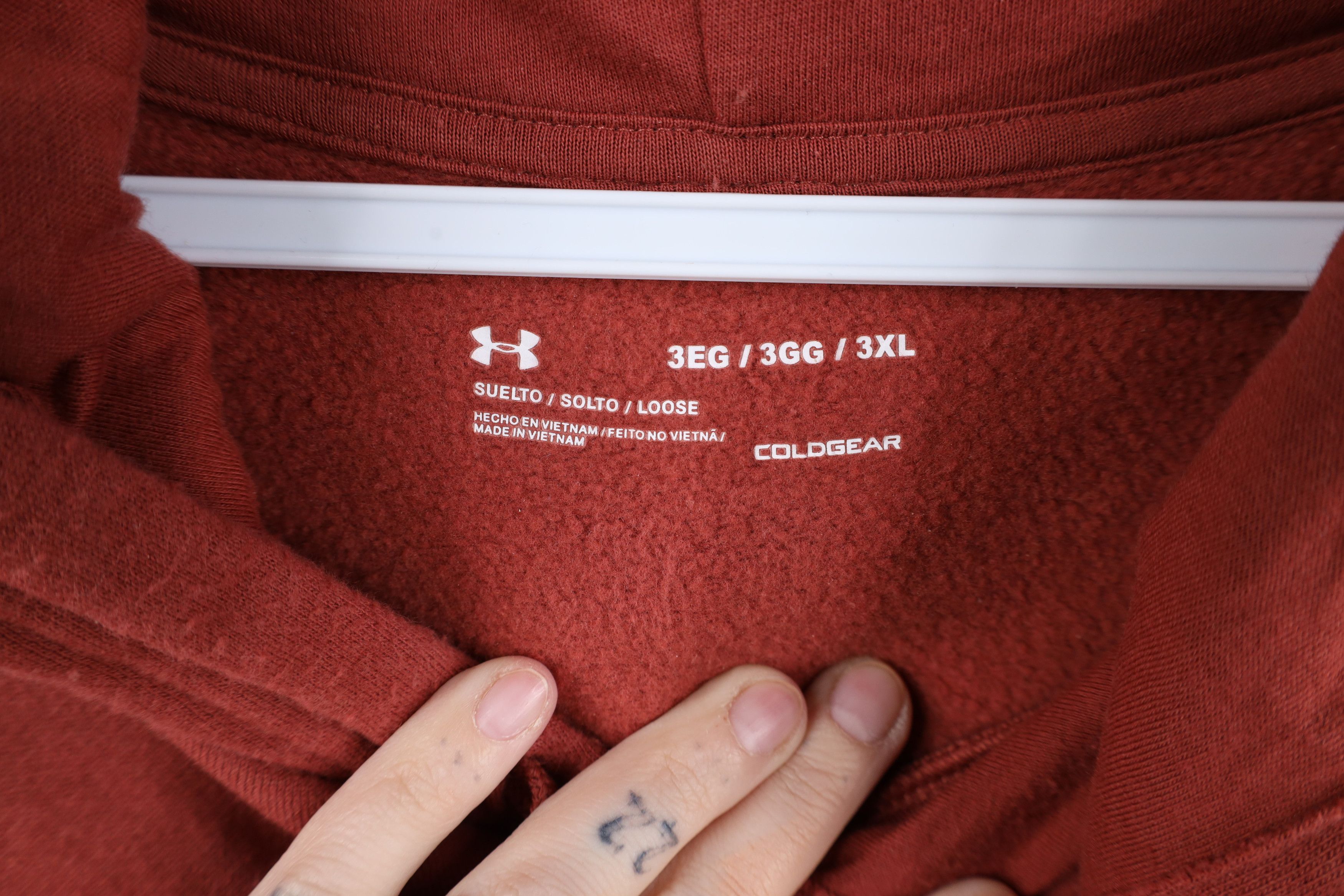 Under Armour Under Armour ColdGear Spell Big Logo Hoodie Sweatshirt Red Size US XXL / EU 58 / 5 - 4 Thumbnail