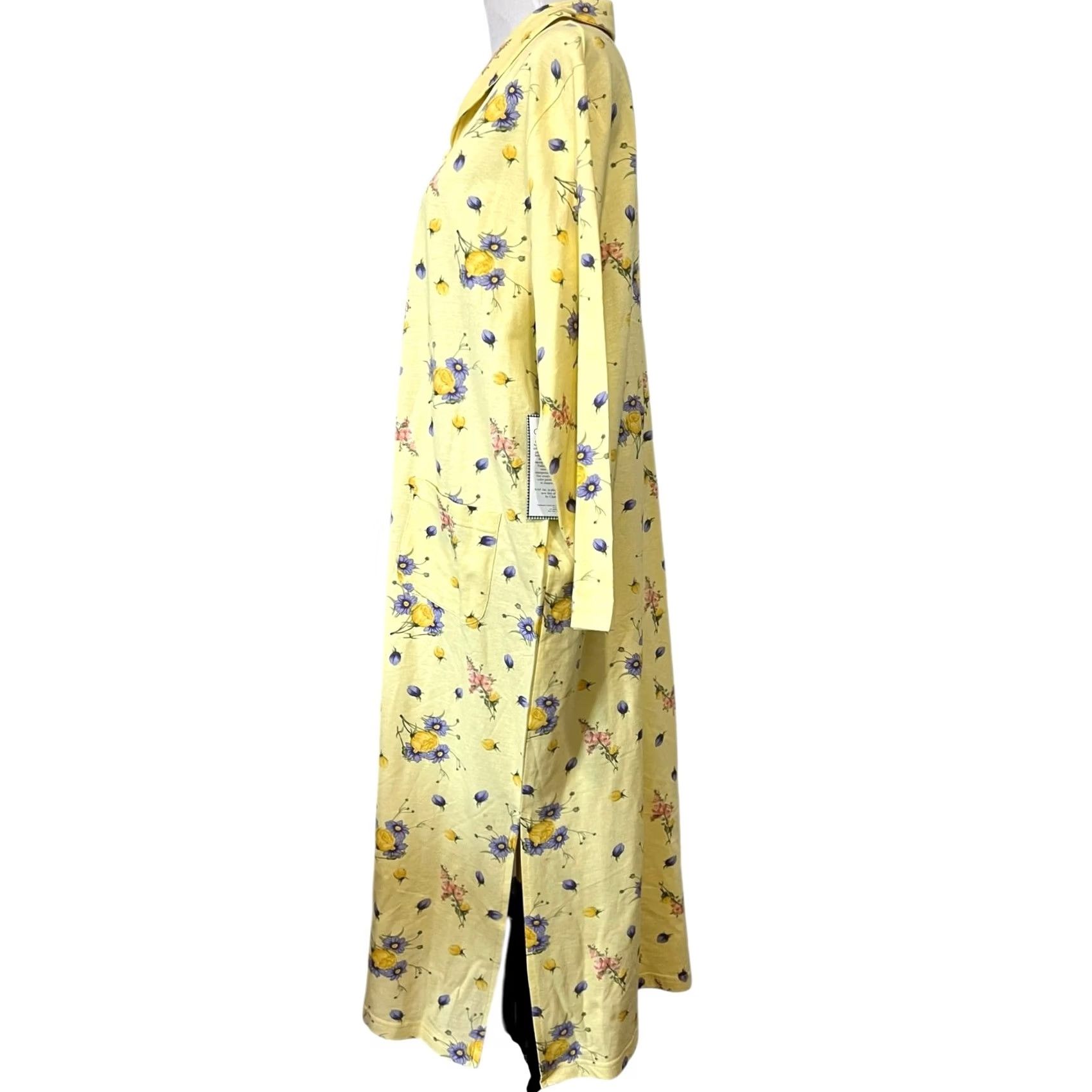 Vintage Claire Murray Wearable Art Women’s Shirt Dress Cotton Floral Sz 1X Long Sleeve Casual Kaftan Shirt Dress Women Size XL / US 12-14 / IT 48-50 - 4 Thumbnail