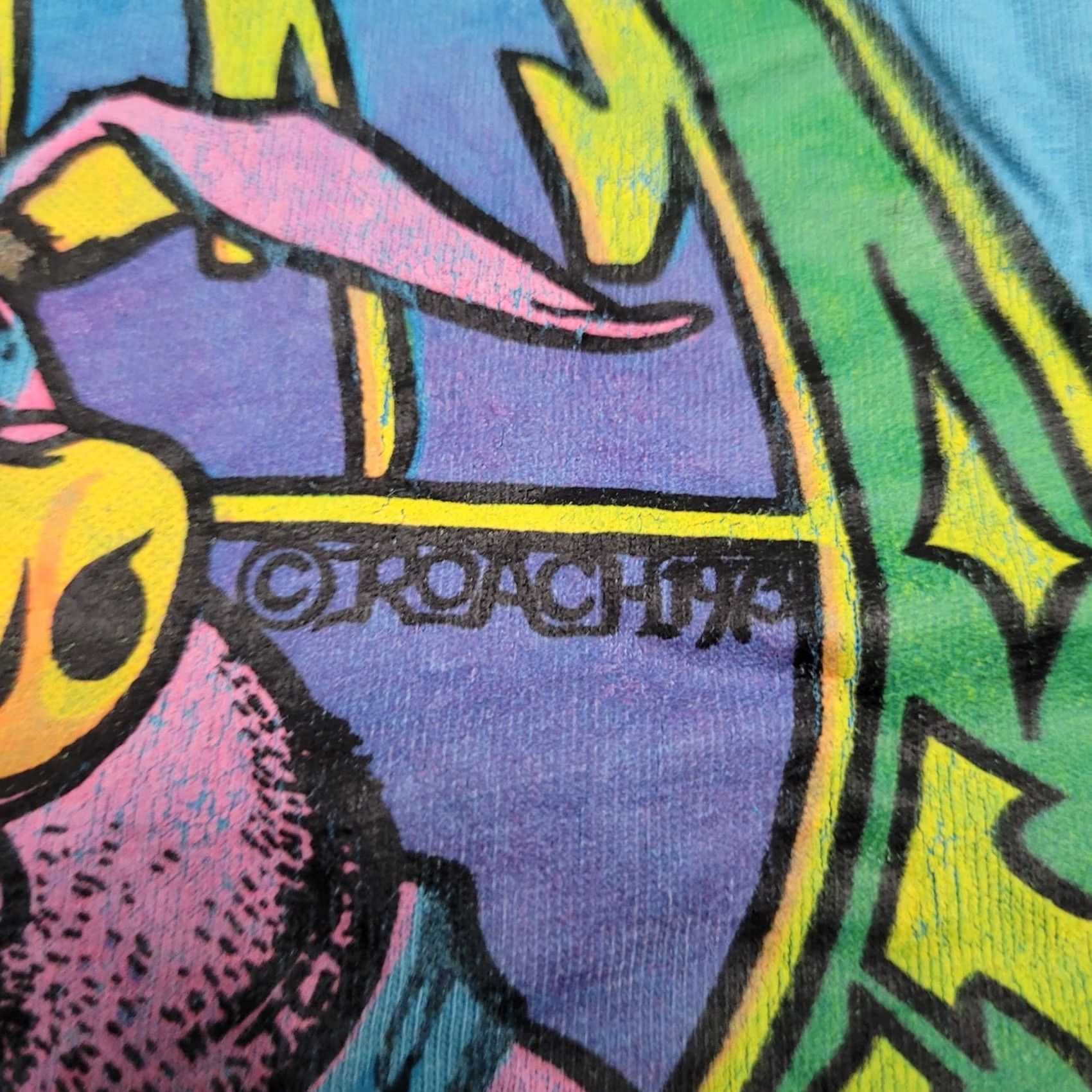 Fruit Of The Loom VINTAGE Roach Studios T-Shirt Male Chauvinist 70s Pig Graphic 50/50 1973 Mens Small Bloodstains Distressed Short Sleeve Crew Neck Paper Thin Size US S / EU 44-46 / 1 - 3 Thumbnail