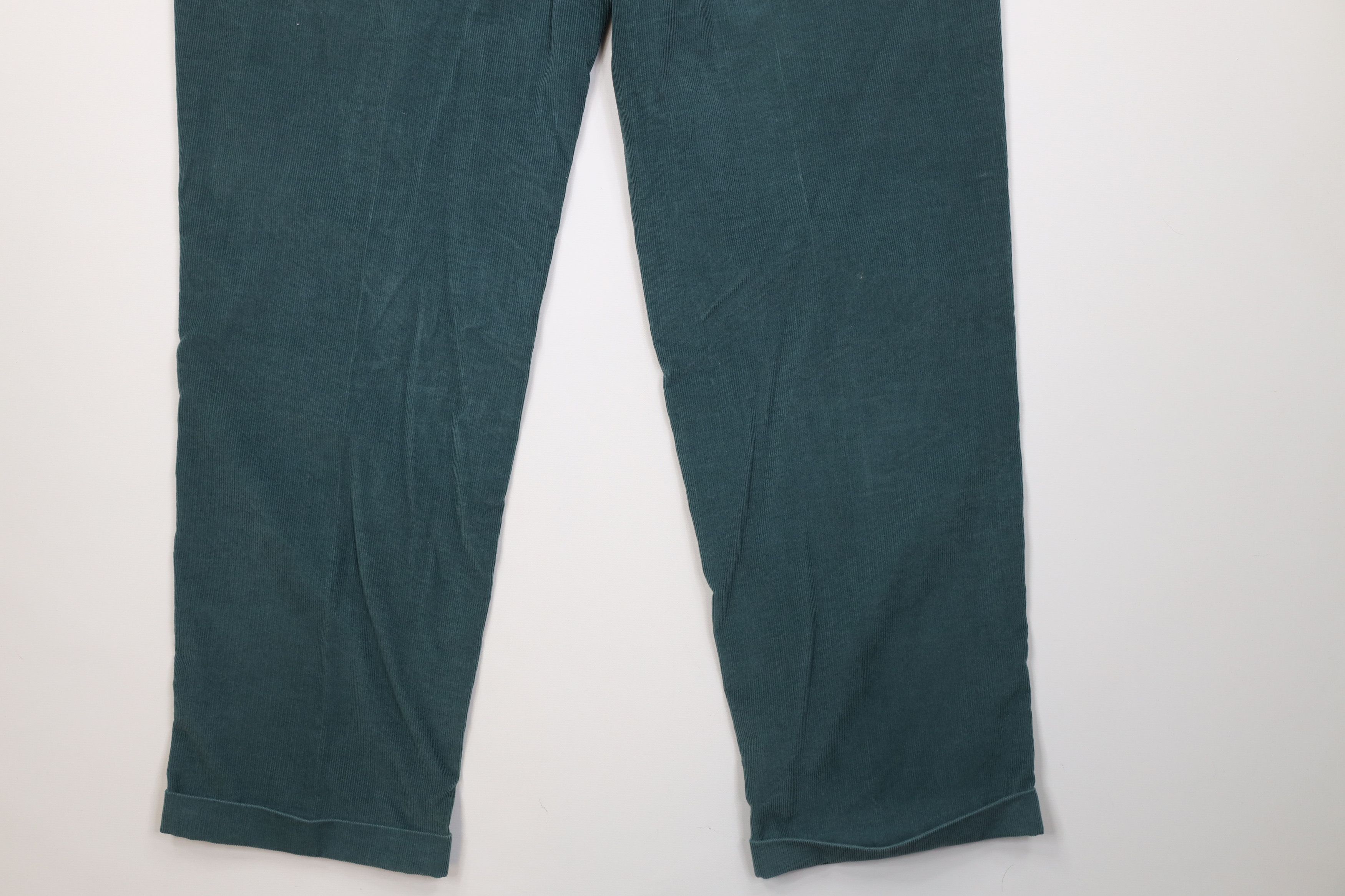Lands' End Vintage 70s Lands End Corduroy Chino Pants Green USA Size US 40 / EU 56 - 15 Thumbnail