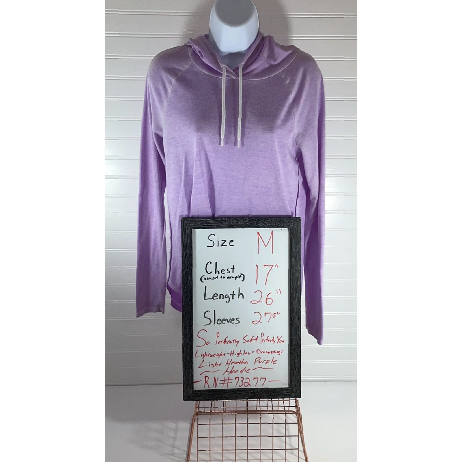 Vintage So Soft So Perfectly Hoodie Women Medium High Low Heather Purple Lightweight Pullover Casual Activewear Size M / US 6-8 / IT 42-44 - 3 Thumbnail