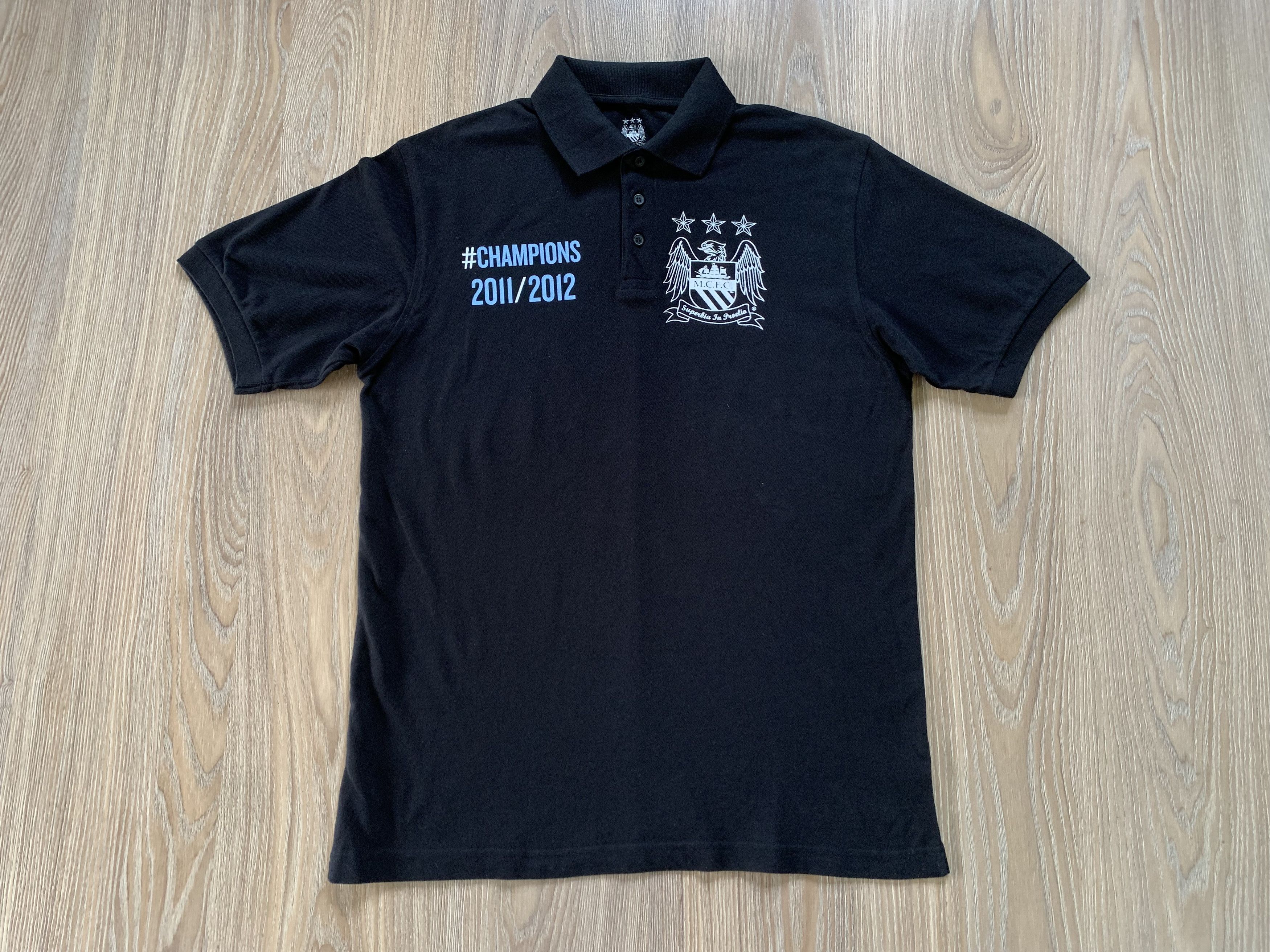 Other Manchester City 2011 Black Cotton Polo T Shirt Size US L / EU 52-54 / 3 - 2 Thumbnail