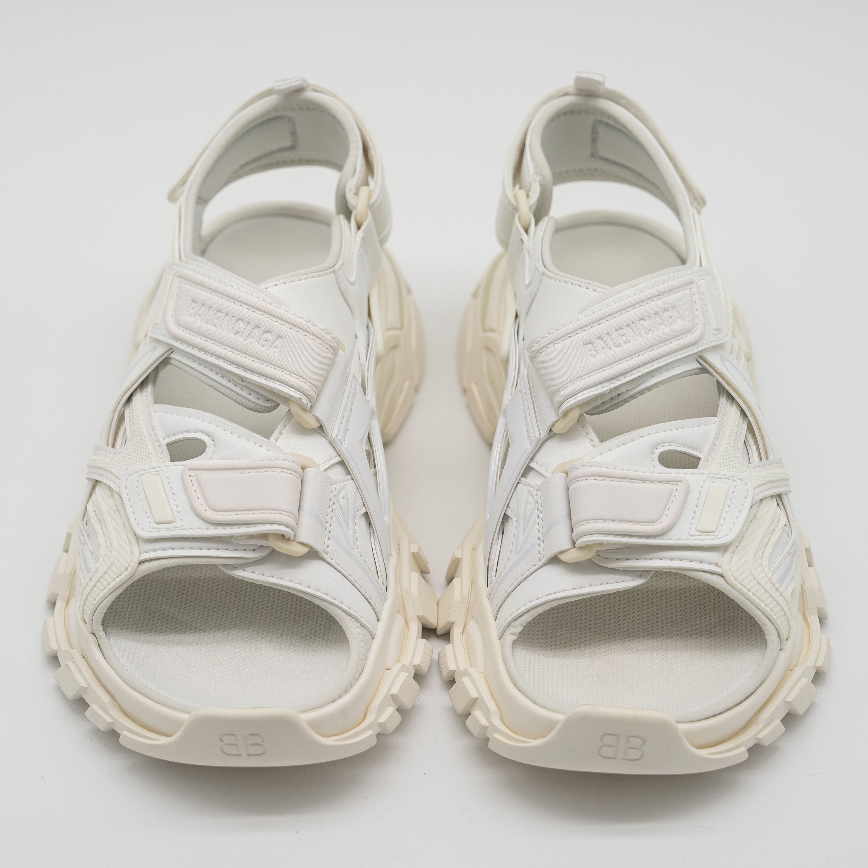 Balenciaga 39 - Balenciaga Track Sandals Triple White Straps Size US 9 / IT 39 - 3 Thumbnail