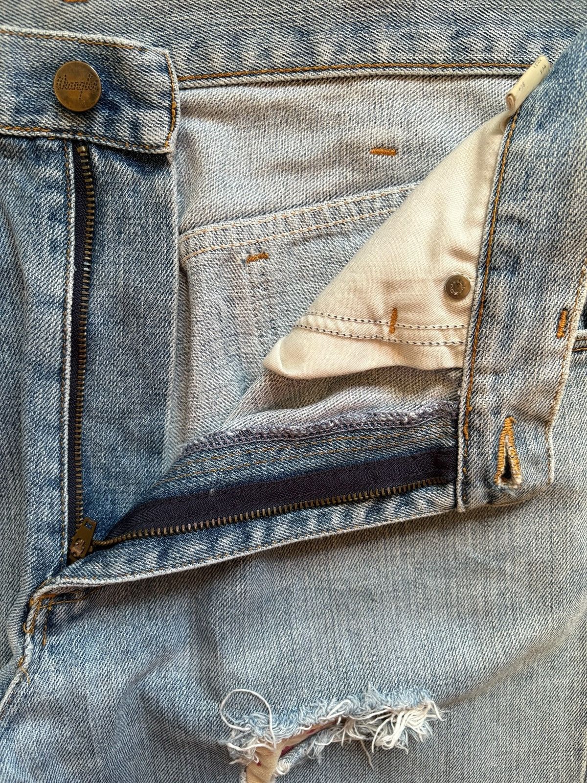 Wrangler Vintage Wrangler Faded Wash Distress Rip Bootcut Flare Jean Size US 32 / EU 48 - 9 Thumbnail