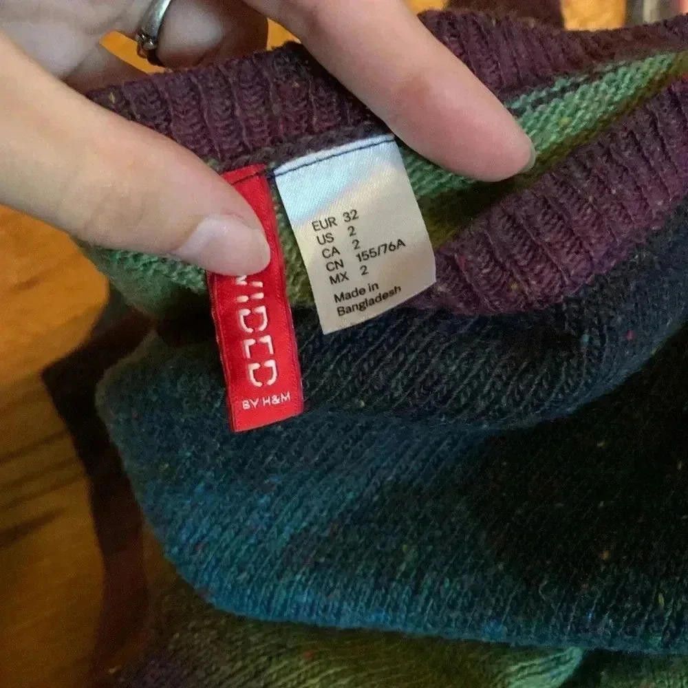 H&M H&M Women's Colorful Gradient Sweater Size XS / US 0-2 / IT 36-38 - 4 Thumbnail