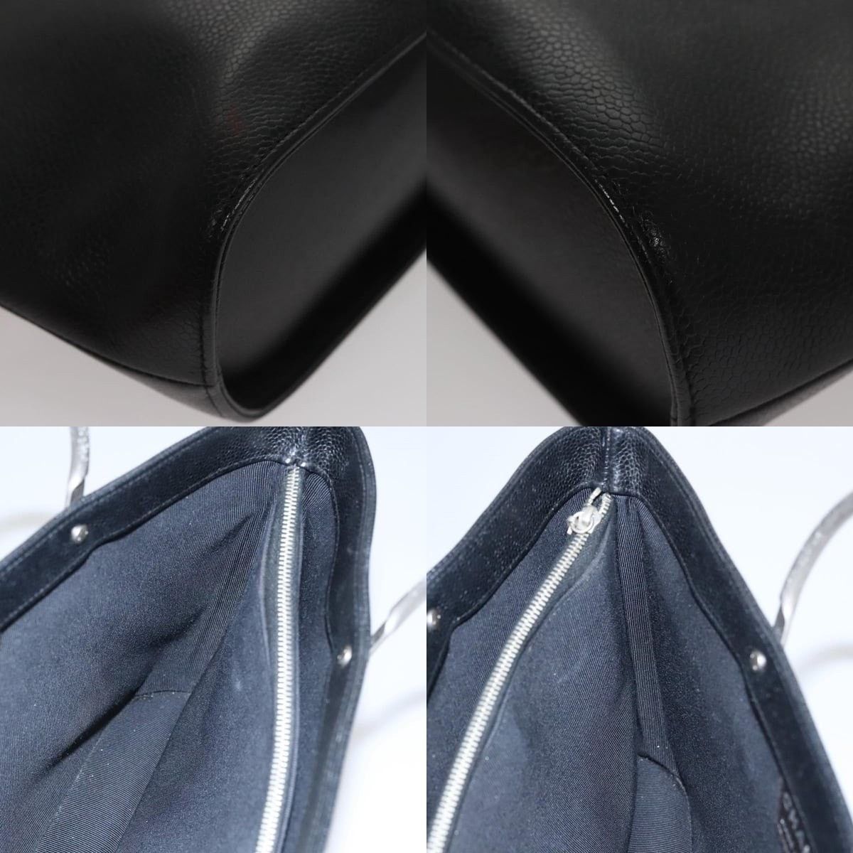 Chanel Chanel Caviar Skin Black Silver CC Handbag Size ONE SIZE - 6 Thumbnail