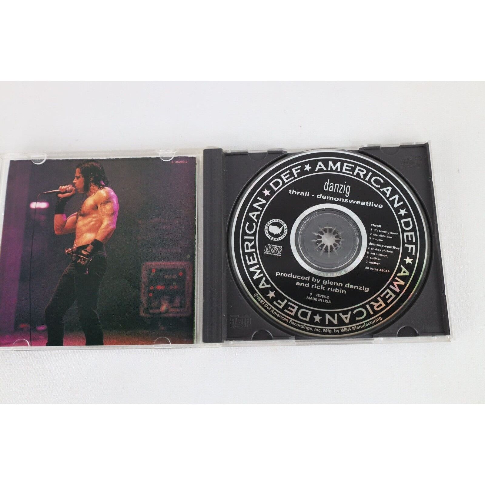 Vintage Vintage 90s Danzig Thrall-Demonsweatlive EP CD Hardcore Rock Size ONE SIZE - 3 Thumbnail