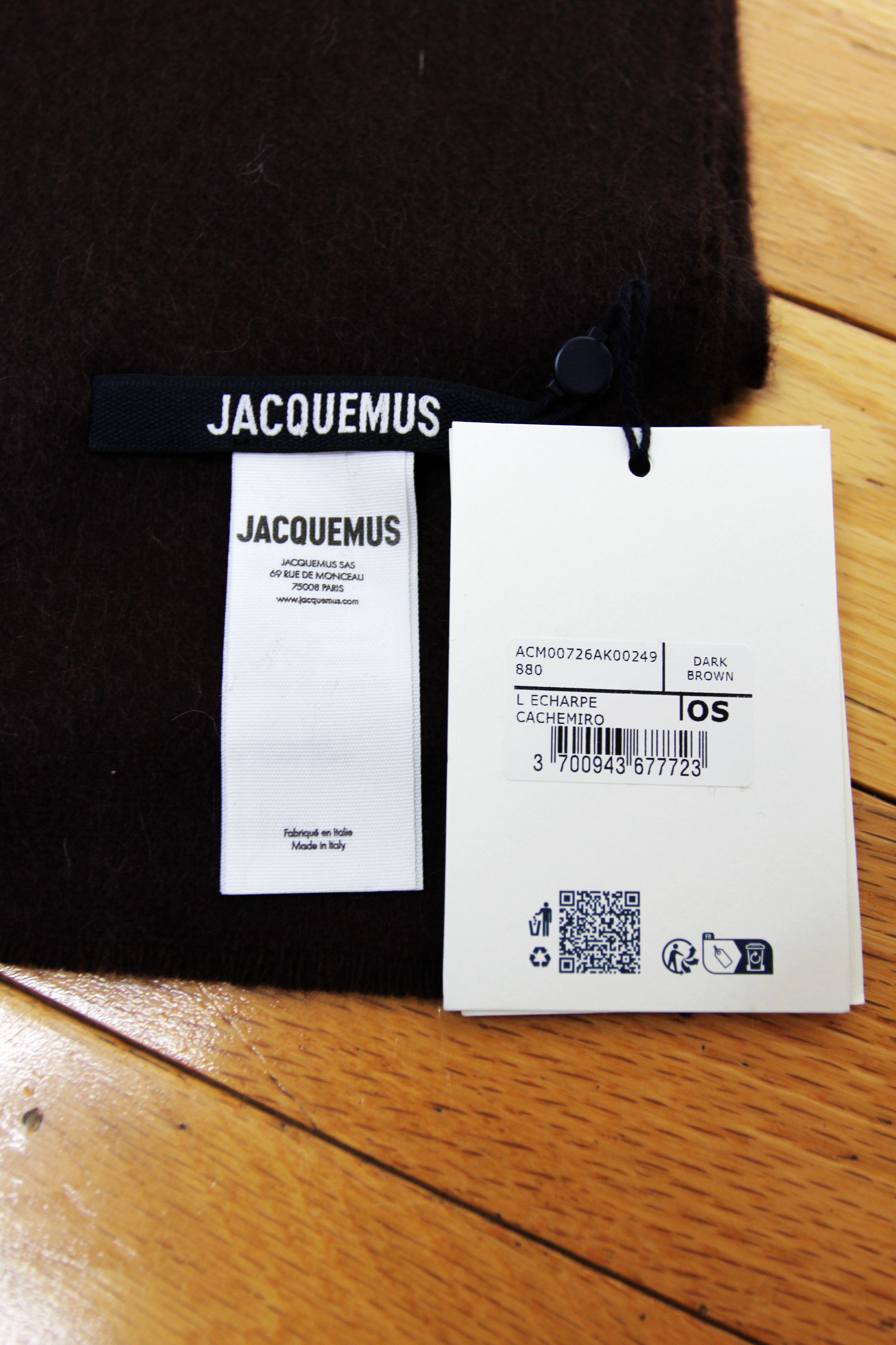 Jacquemus BNWT AW25 JACQUEMUS FRAYED CASHMERE CACHEMIRO SCARF Size ONE SIZE - 3 Thumbnail