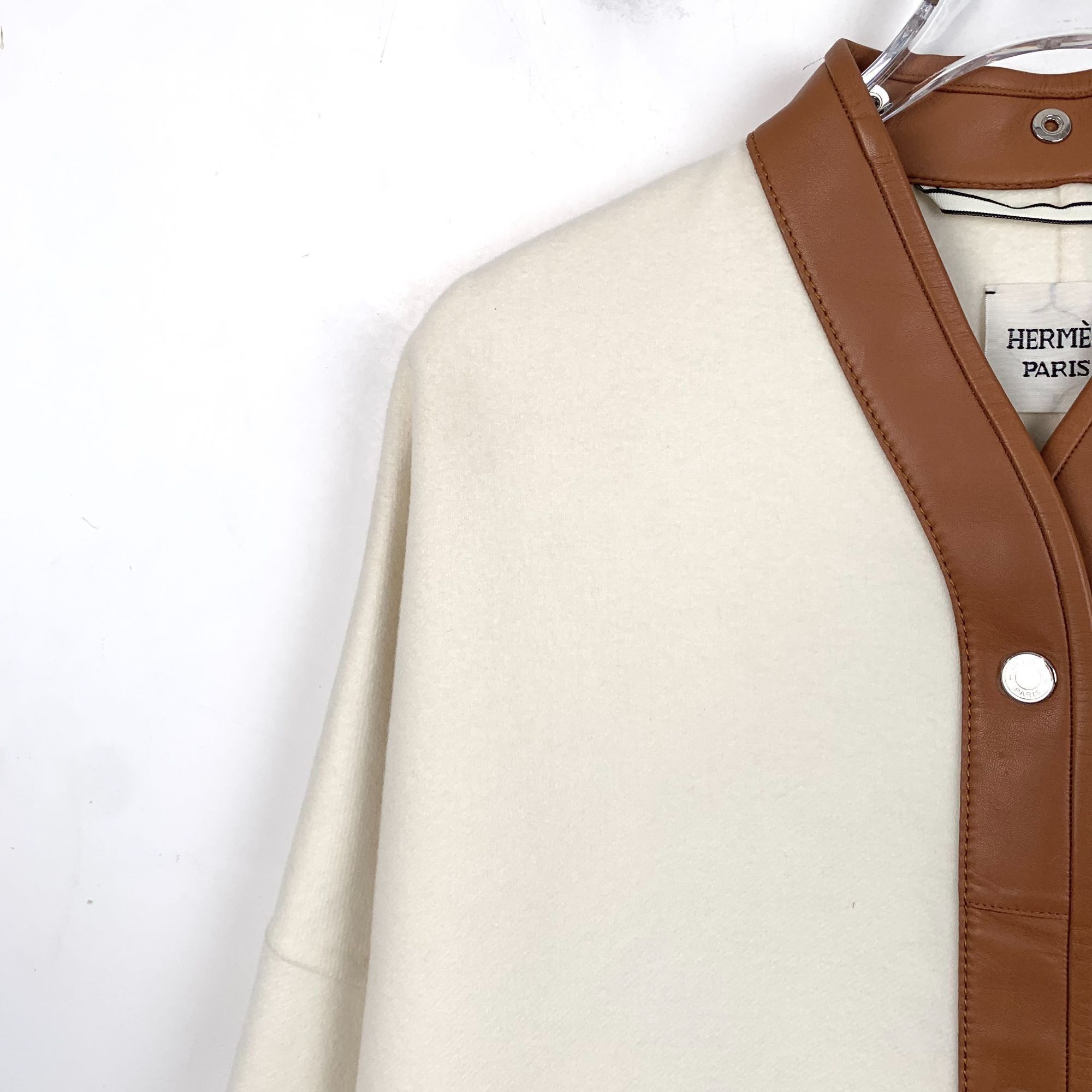 Hermes Hermès Cashmere & Lambskin Coat With Front Pockets Size XXS / US 00 / IT 34 - 3 Thumbnail