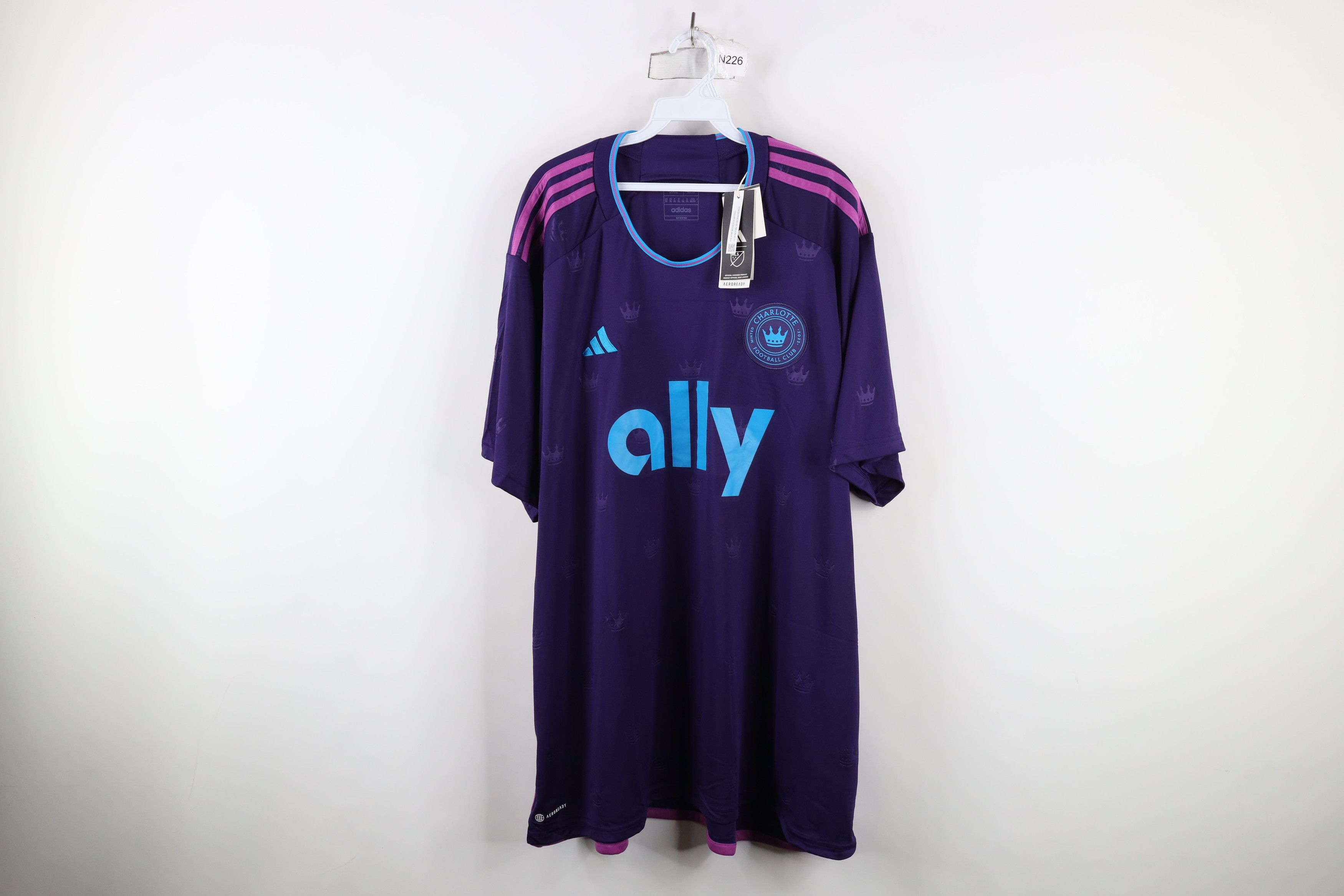 Adidas × Vintage New Adidas Football Club Soccer Jersey Futbol Purple Size US XXL / EU 58 / 5 - 1 Thumbnail