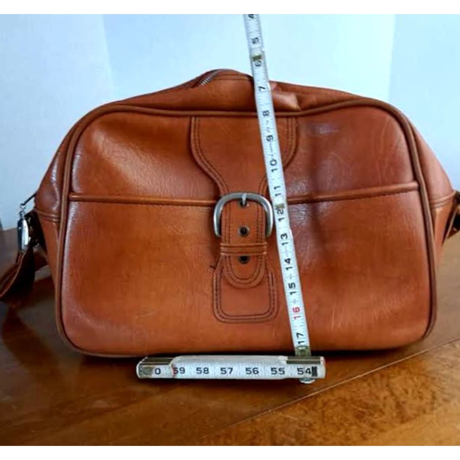 Sears VINTAGE Sears Brown Leather Personal Shoulder Travel Bag EUC Size ONE SIZE - 7 Thumbnail