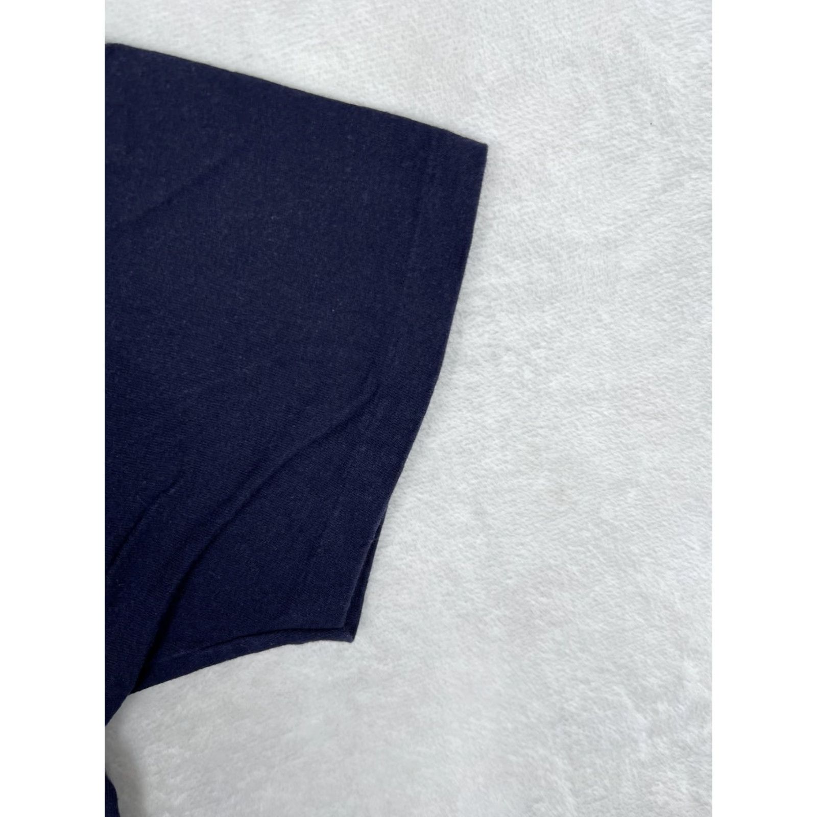 Delta VINTAGE Delta T-Shirt Mens L Navy Blue Embroidered Hawaii USA 90s Made USA Shirt Short Sleeve Graphic Print Crew Neck Men Size US L / EU 52-54 / 3 - 3 Thumbnail