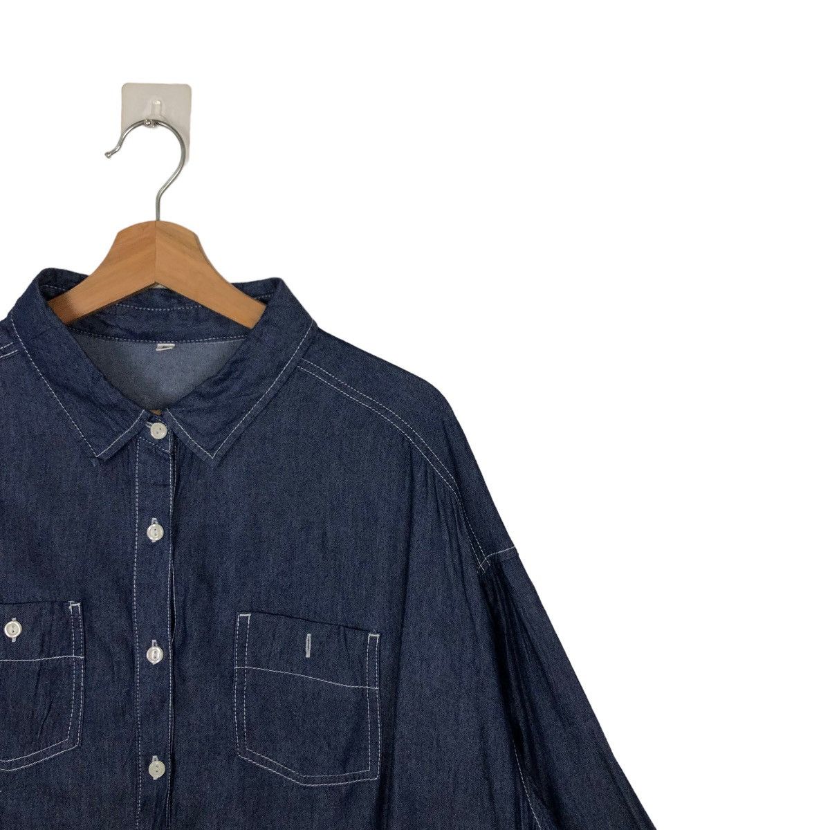 Japanese Brand VINTAGE DENIM SHIRT JACKET JAPAN INSPIRE ISSEY MIYAKE Size US L / EU 52-54 / 3 - 5 Thumbnail