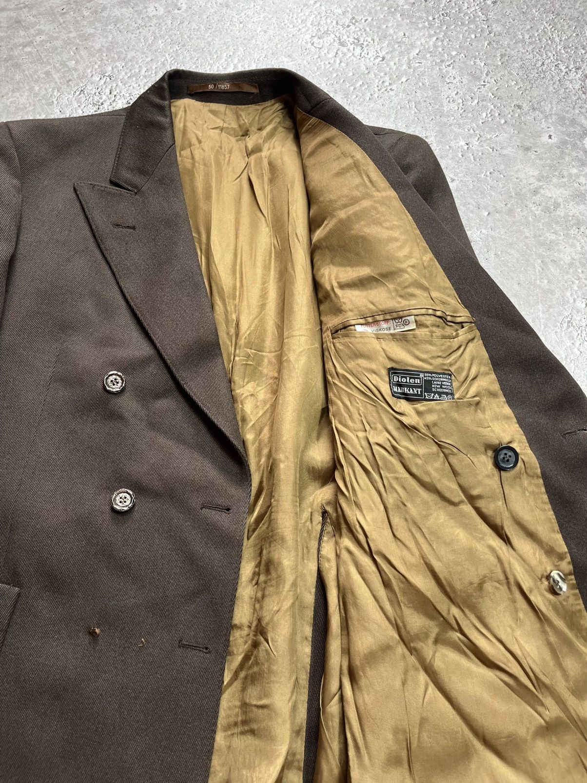 Other Vintage Brown Double Breasted Blazer Wool Mix Size 50 Jacket Size US M / EU 48-50 / 2 - 8 Thumbnail