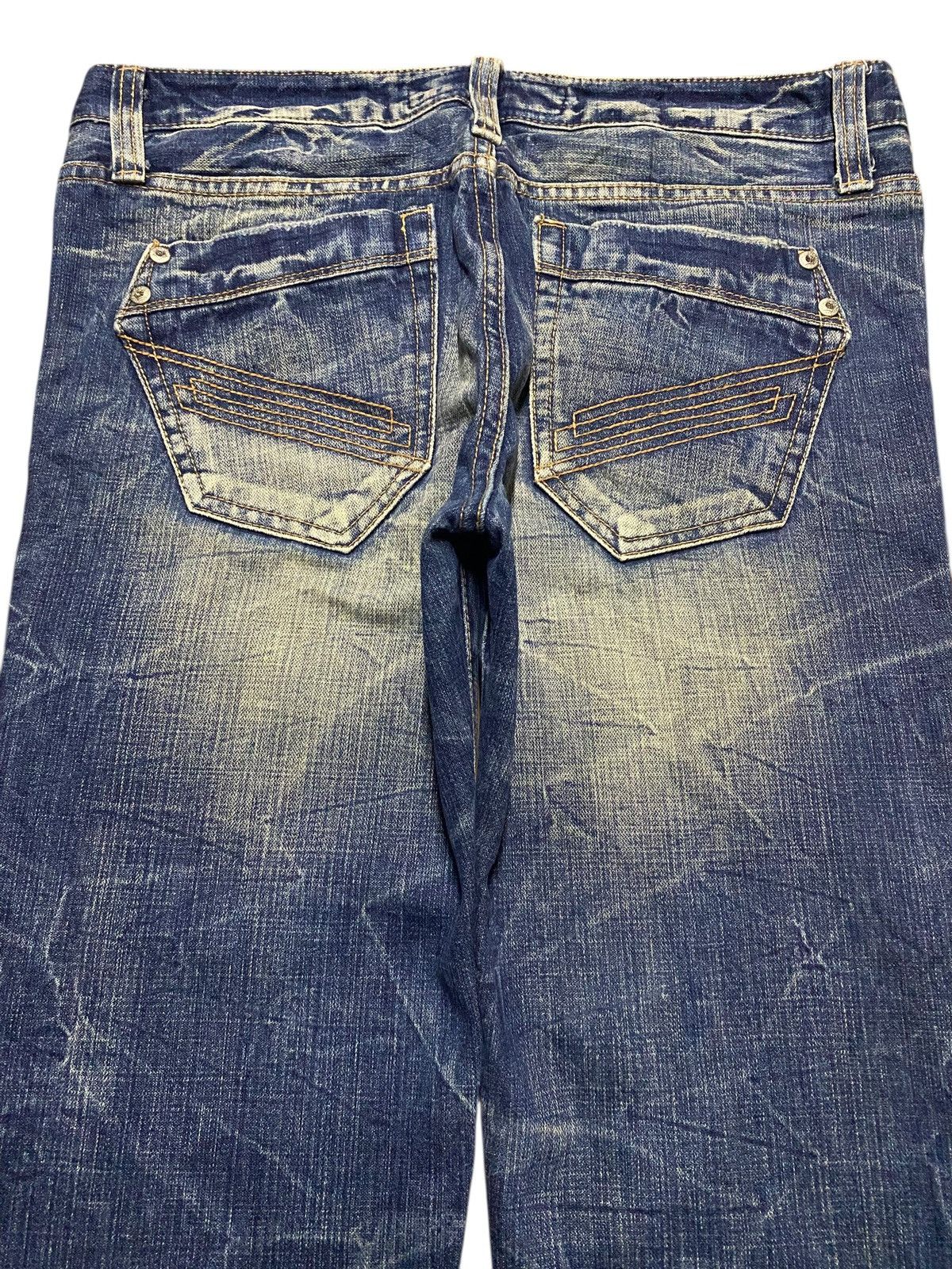 Blue Blue Japan Japanese Brand CCless Distressed Thunder Flare Jeans Size US 32 / EU 48 - 4 Thumbnail