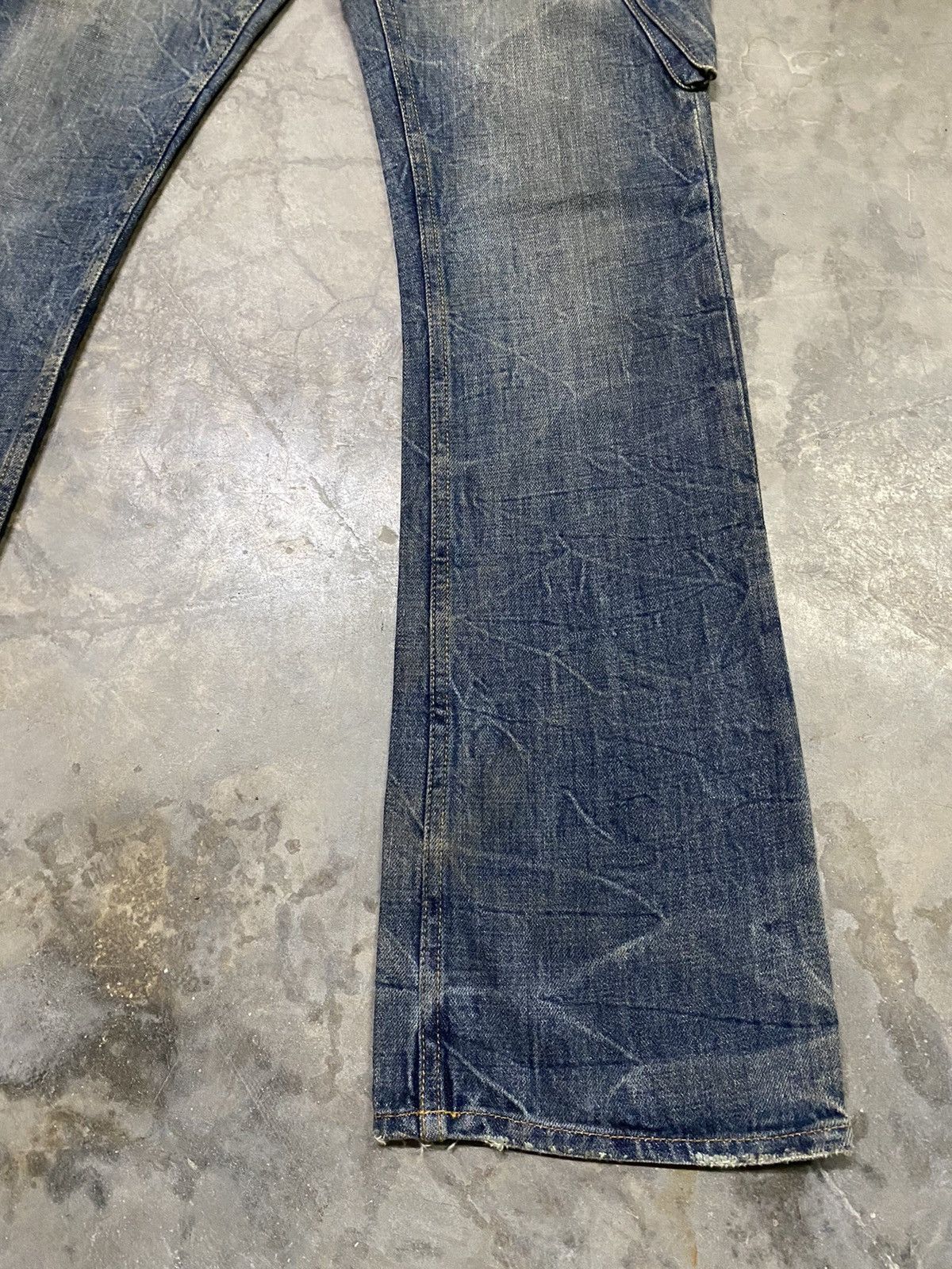 Hysteric Glamour × If Six Was Nine × Tornado Mart Flare Jeans Japanese Coat of Arms Mud Rusty Cargo Jeans Size US 31 - 6 Thumbnail
