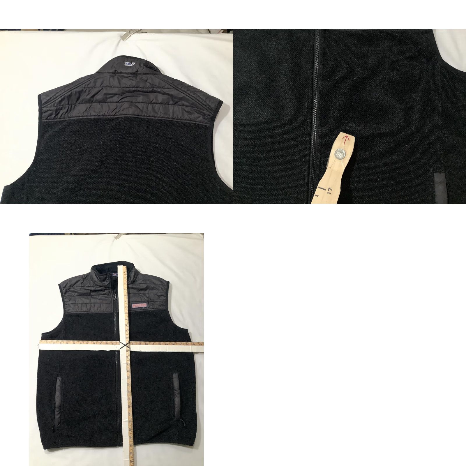 Vineyard Vines VINEYARD VINES Vest Mens L Black Quilted Fleece Full Zip Pockets Outdoor Size US L / EU 52-54 / 3 - 8 Thumbnail