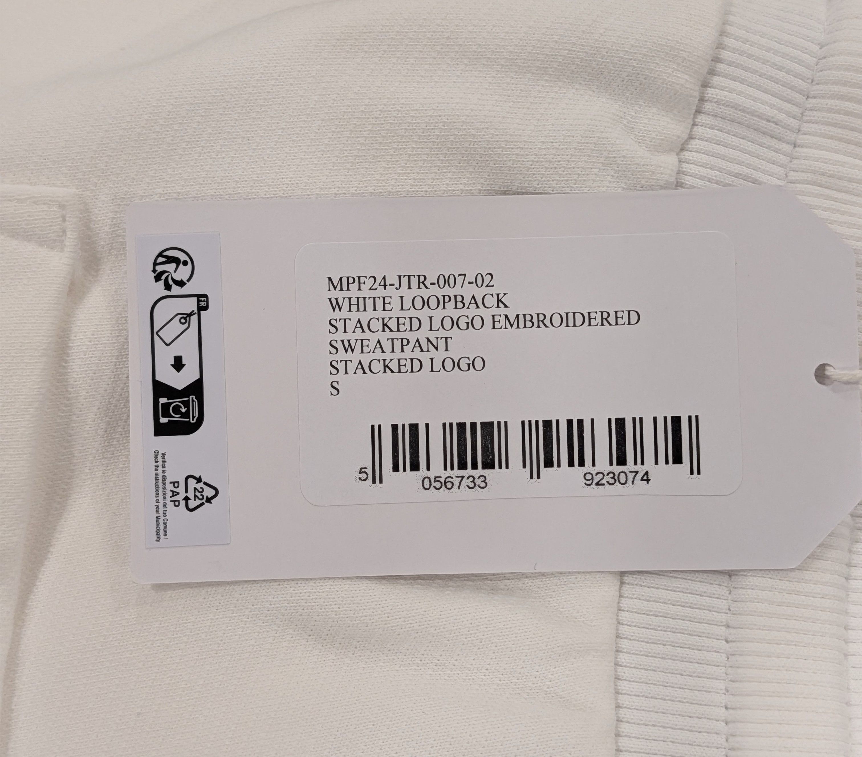 Casablanca Casablanca Stacked Logo Cotton Jogger Pants White Small Size US 30 / EU 46 - 8 Thumbnail