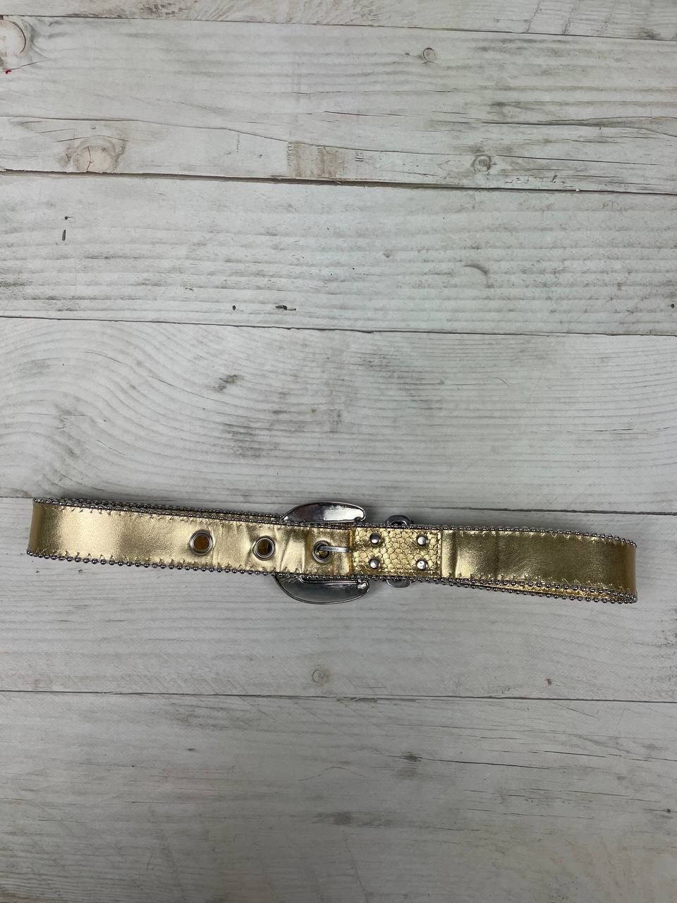 Other Vintage B B Simon Style Belt Leather Rhinestone Punk Y2K Size ONE SIZE - 12 Thumbnail