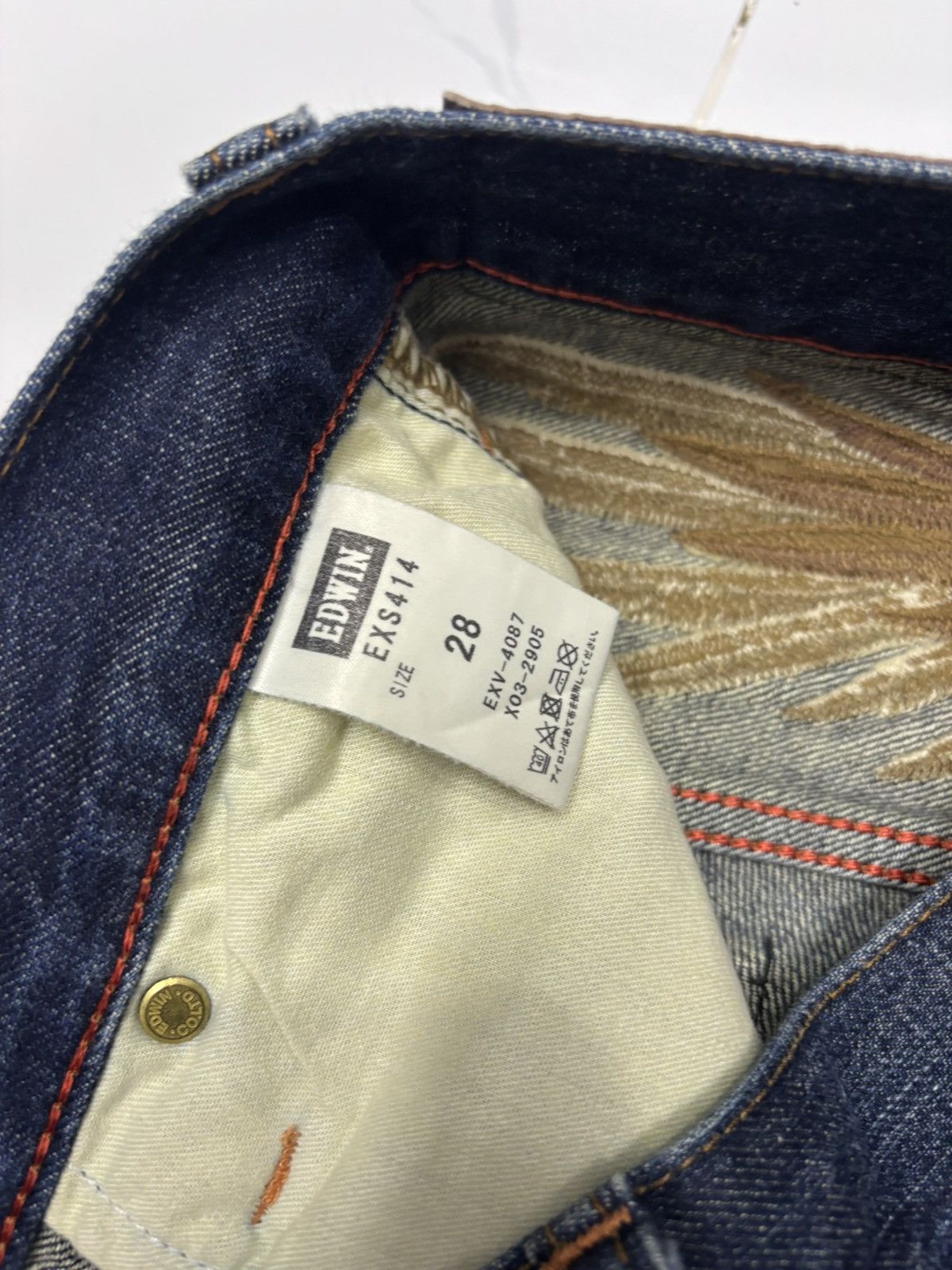 If Six Was Nine 🔥RARE EDWIN EXCLUSIVE VINTAGE WINGS EMBROIDERY DENIM JEANS Size US 30 / EU 46 - 11 Thumbnail