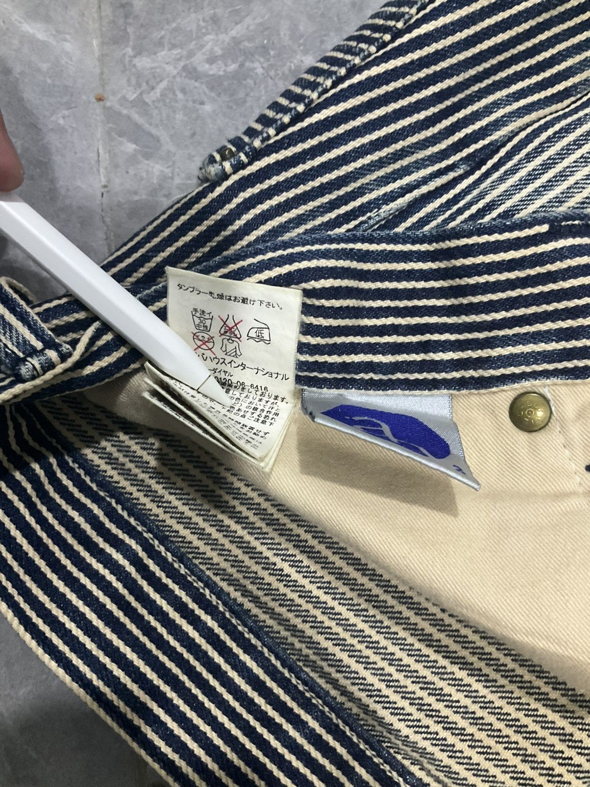 ABAHOUSE × Japanese Brand Vintage Hickory Striped Jeans Size US 31 - 5 Thumbnail