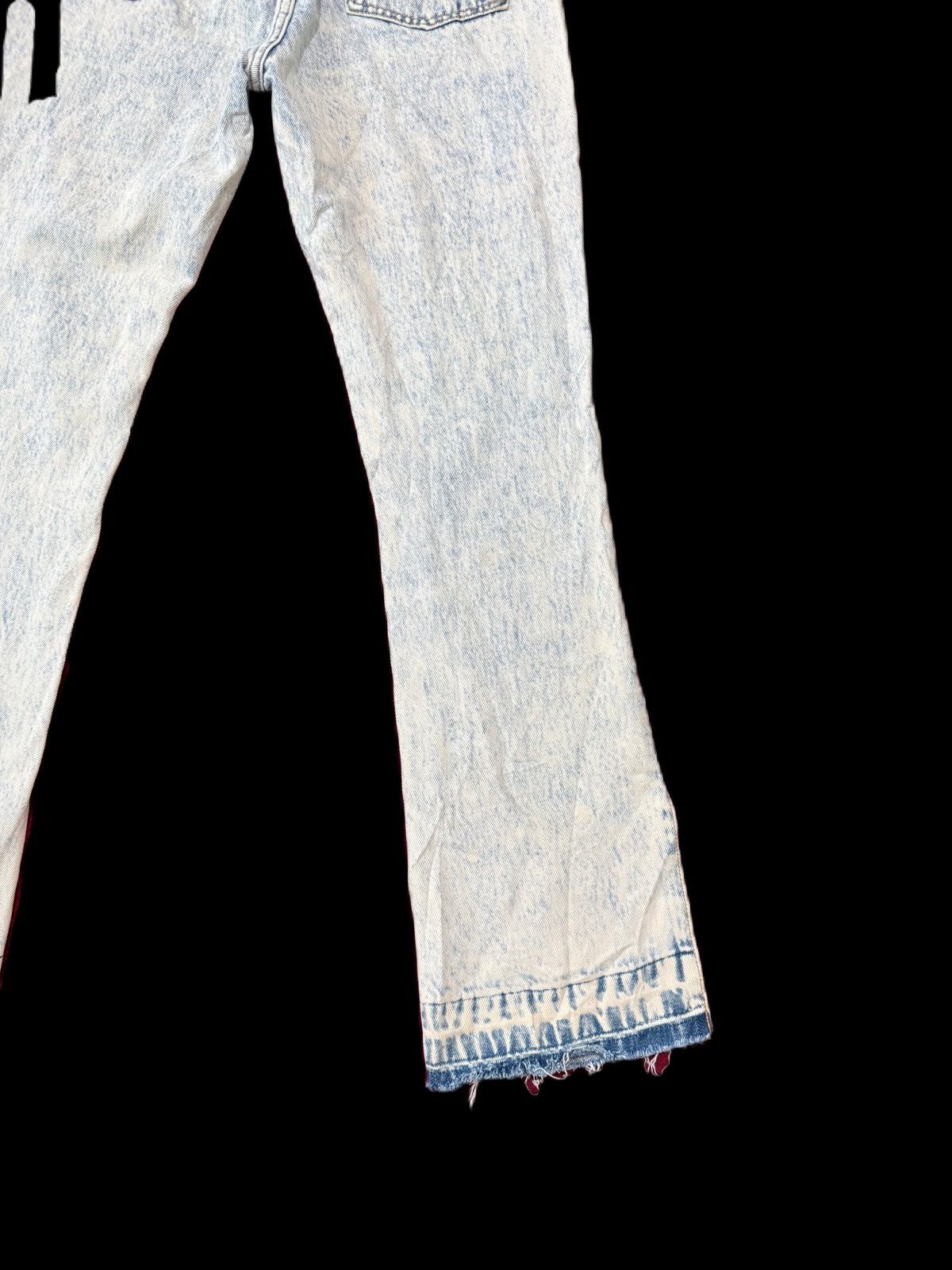 If Six Was Nine Japanese Brand X-Girl Acid Wash Denim Straight Slim Size US 29 - 6 Thumbnail