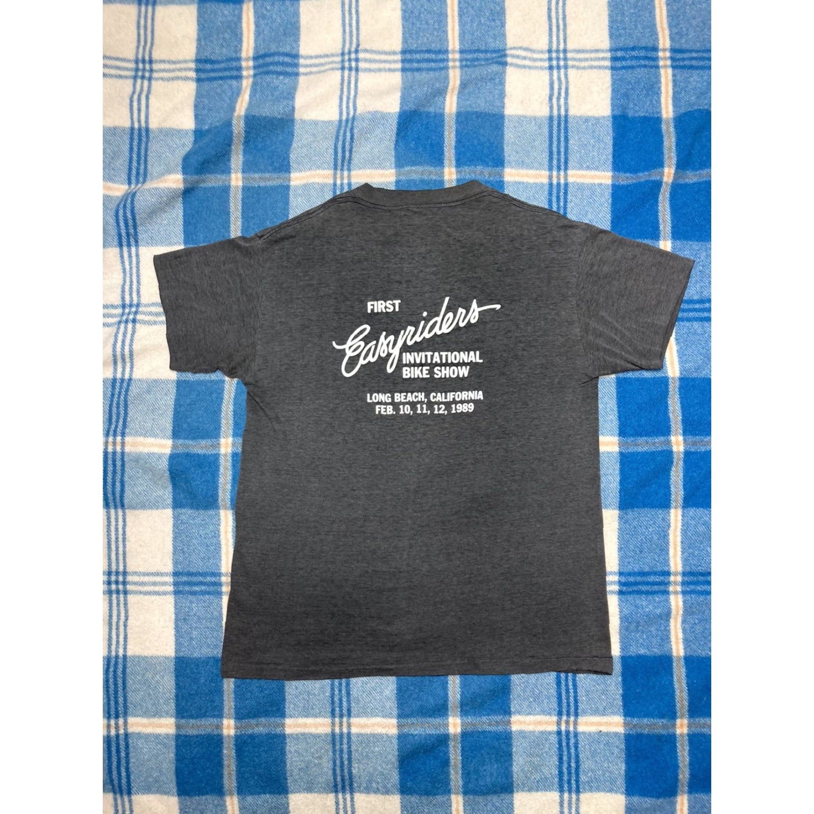 Harley Davidson VINTAGE Harley-Davidson T-Shirt 3D Emblem Easyriders Invitational 1989 Hells Angels LG Mens Shirt Black 3D Emblem Ang el Size US L / EU 52-54 / 3 - 7 Thumbnail
