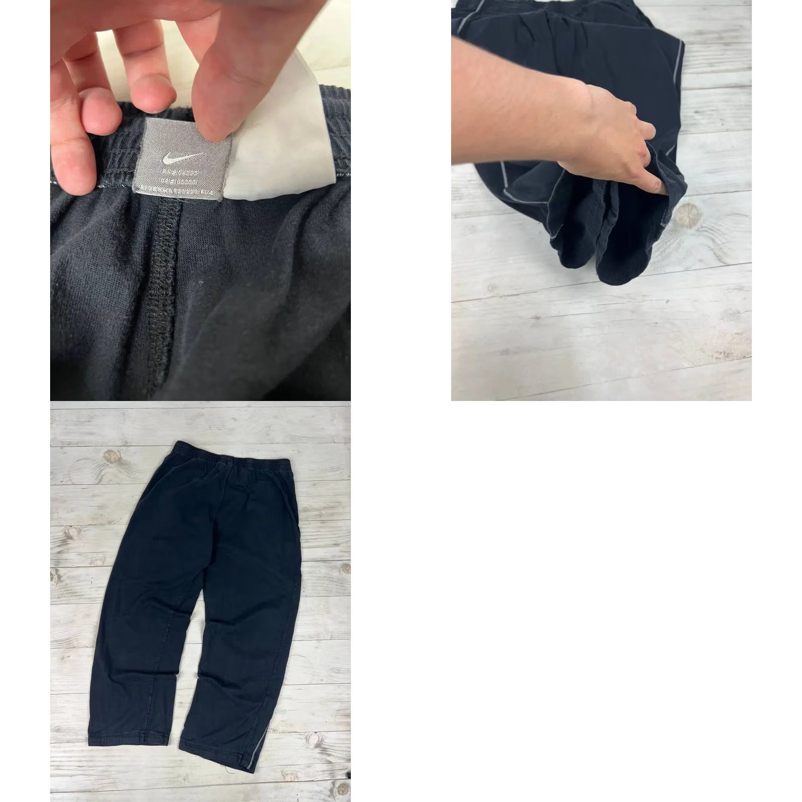 Nike VINTAGE Nike Tracksuit Jacket Pants Set 2XL Black Nike Tracksuit Mens 2XL Black Stripe Swoosh 00s Size 48R - 11 Thumbnail