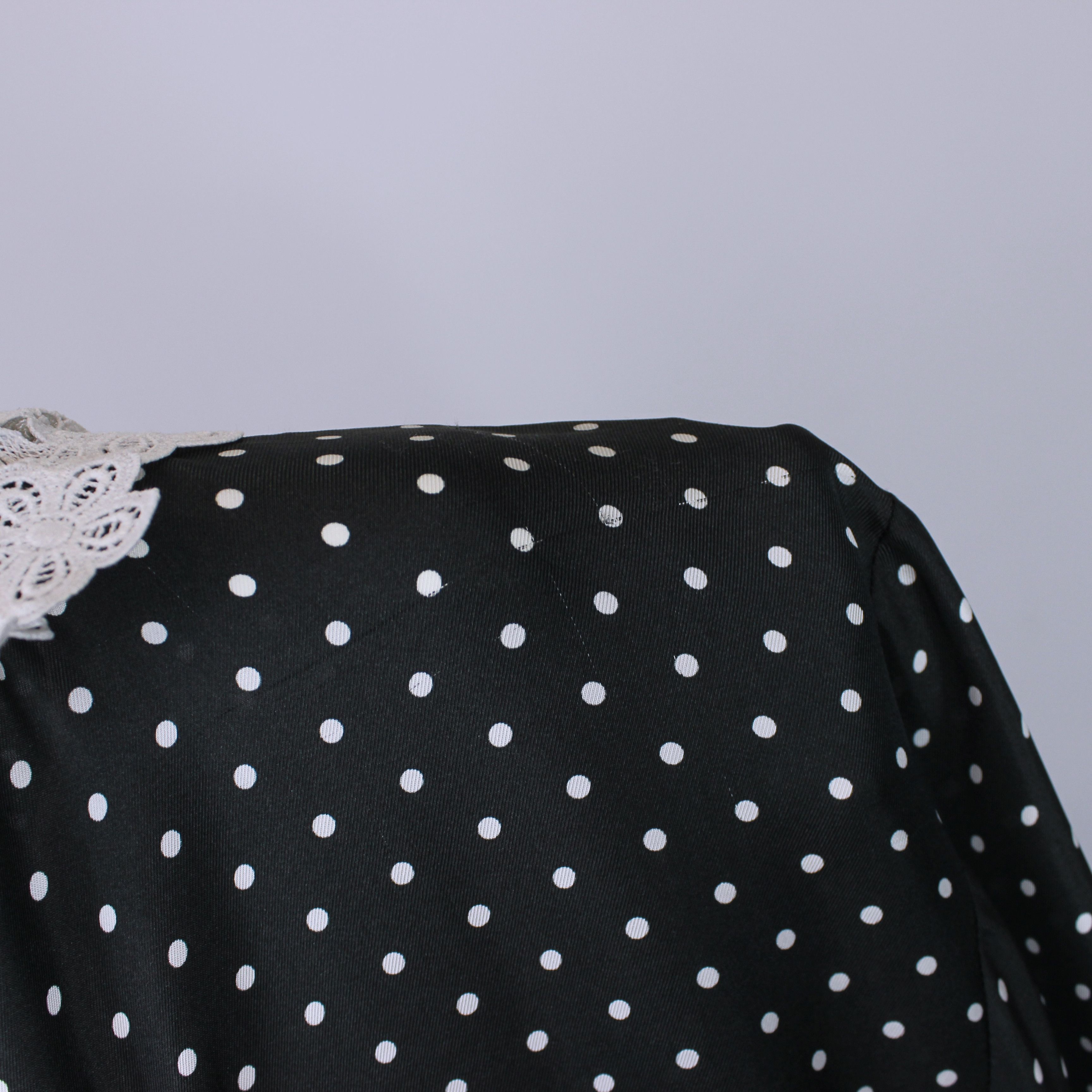 Sandro SANDRO Lace trim and polka-dot mini dress SIZE FR 36 Size XS / US 0-2 / IT 36-38 - 13 Thumbnail