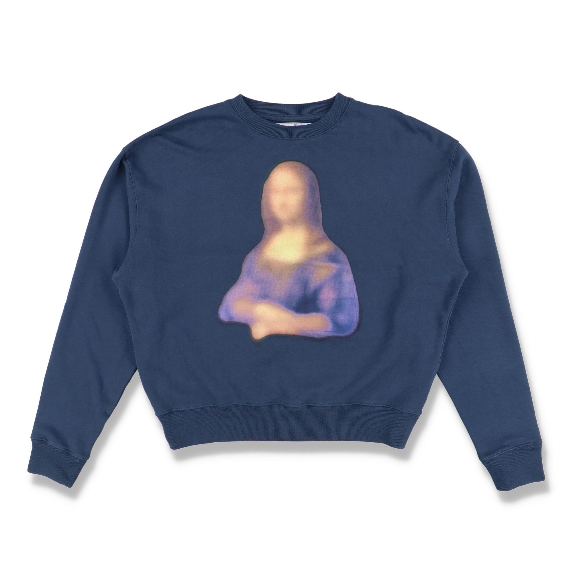Off-White Blue Blurred Mona Lisa Arrows Oversized Sweatshirt Size US M / EU 48-50 / 2 - 1 Thumbnail