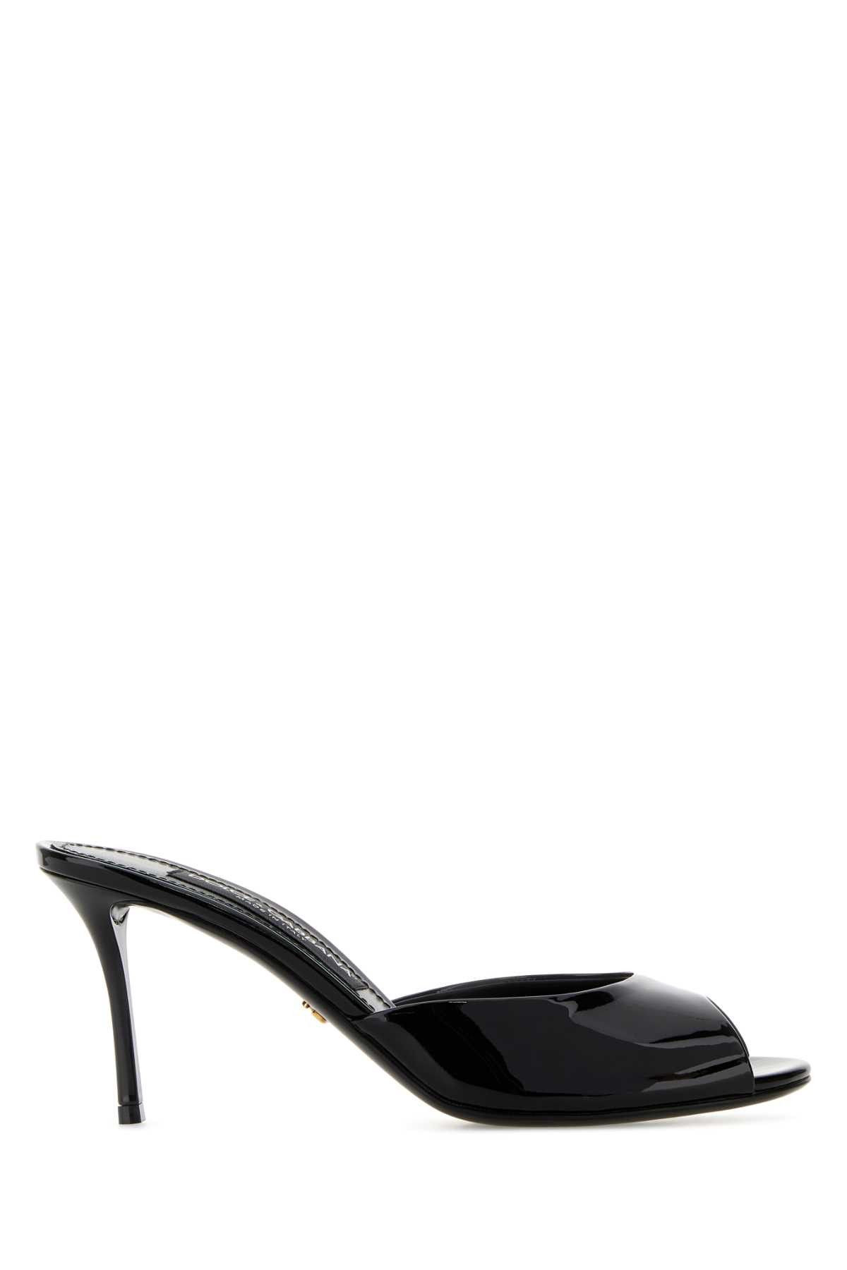 Dolce & Gabbana Black Leather Keira Mules Size US 6 / IT 36 - 1 Thumbnail