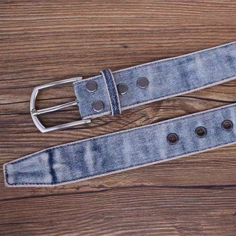 Japanese Brand × Vintage 47in Simple Casual Vintage Denim Belt Size ONE SIZE - 3 Thumbnail