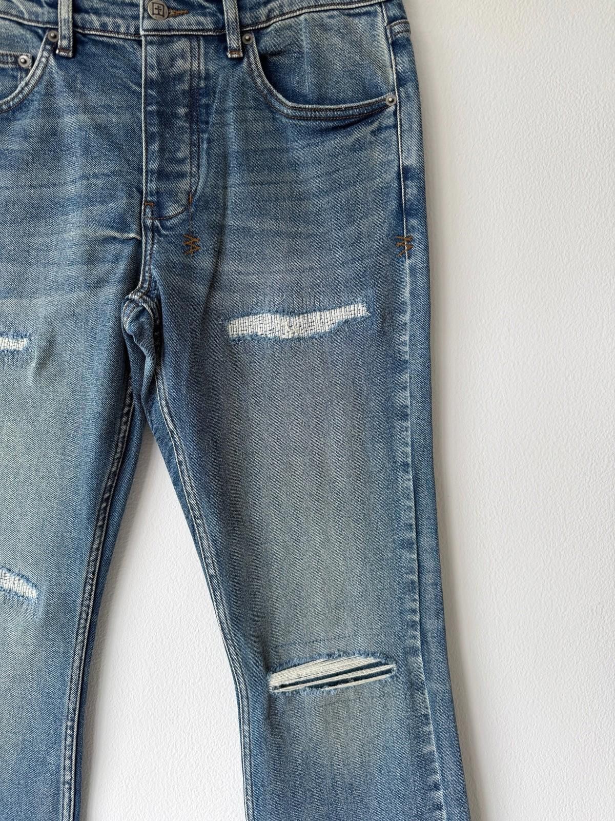 Ksubi new Ksubi mens jeans bronko roadhouse repair blue 32 Size US 32 / EU 48 - 4 Thumbnail