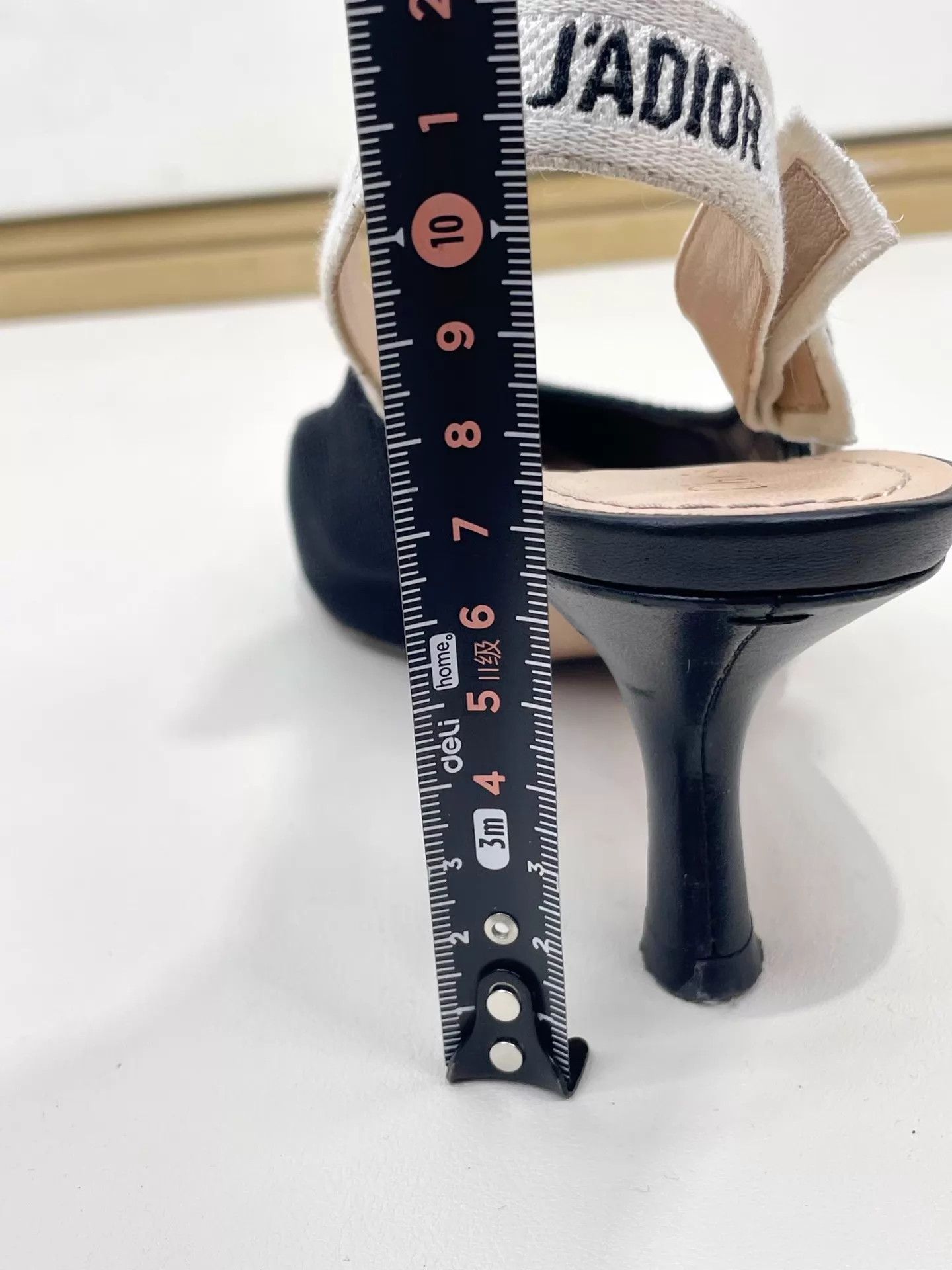Dior Dior Black Kitten-Heel Bow Pointed Toe Sandals 38 Size US 7.5 / IT 37.5 - 6 Thumbnail