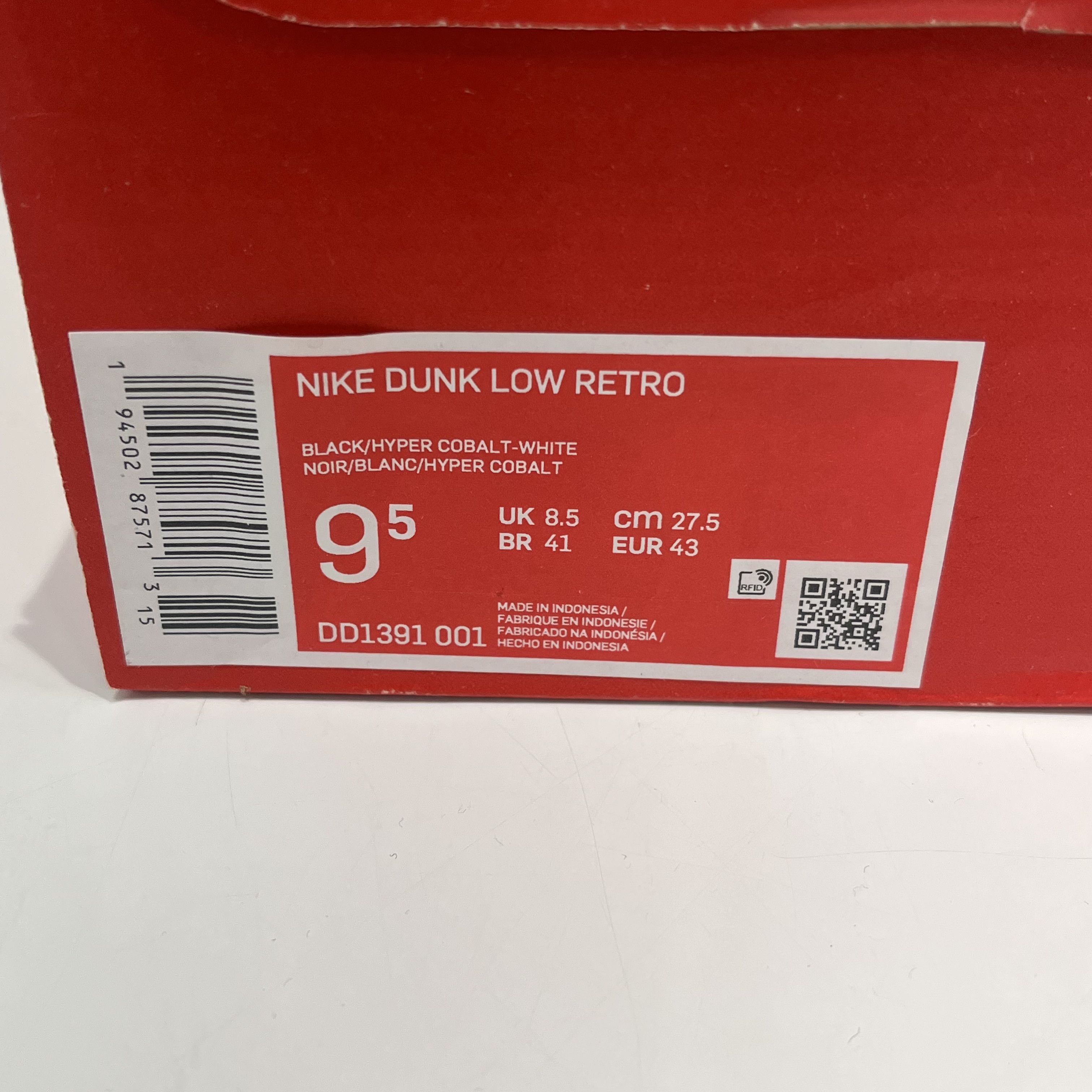 Nike Nike Dunk Low Retro Hyper Cobalt 2021 Size US 9.5 / EU 42-43 - 8 Thumbnail