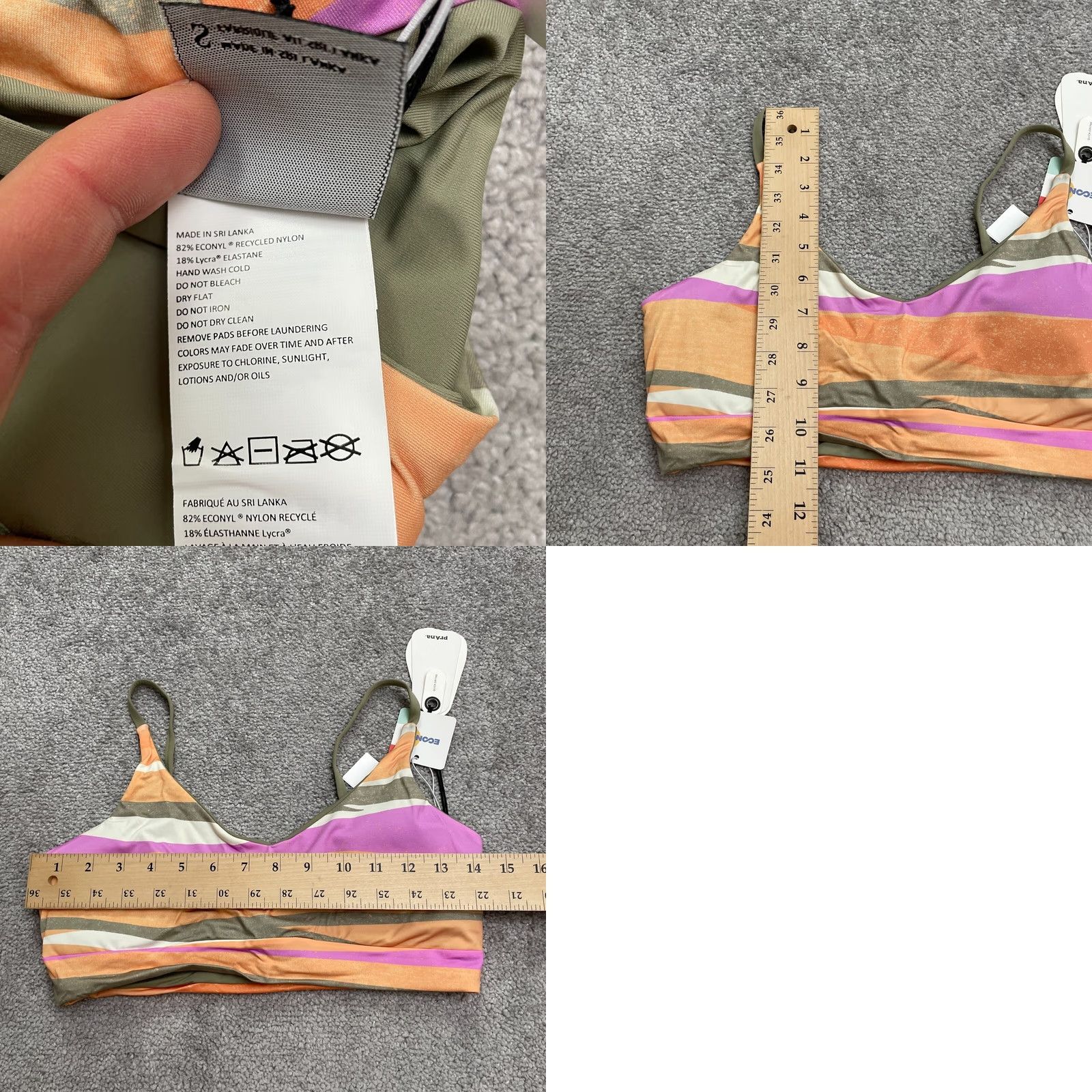 Prana Prana Willow Falls Reversible Bikini Top Womens S Multicolor Waves NWT New Swim Top Size S / US 4 / IT 40 - 8 Thumbnail