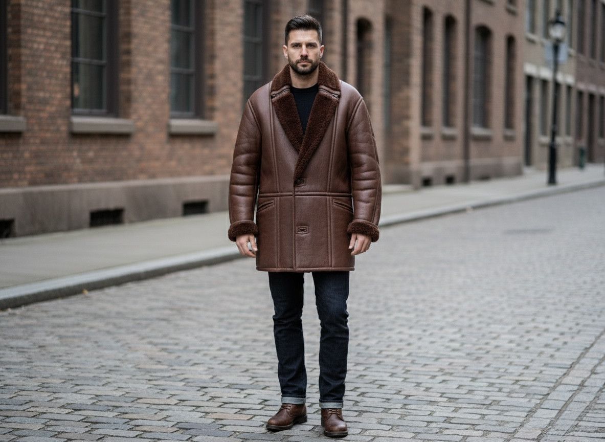 Other Brown Chunky Shearling Coat With Shawl Neck Size US S / EU 44-46 / 1 - 4 Thumbnail
