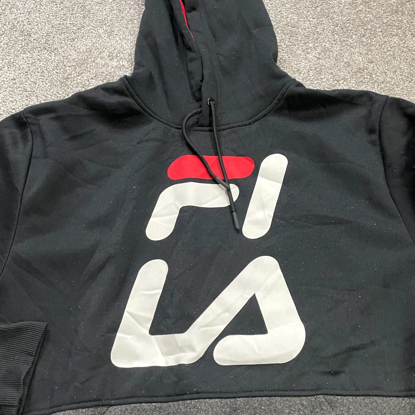 Fila FILA Hoodie Pullover Sweatshirt Mens Medium Black Gray Graphic Fleece Casual Size US M / EU 48-50 / 2 - 4 Thumbnail