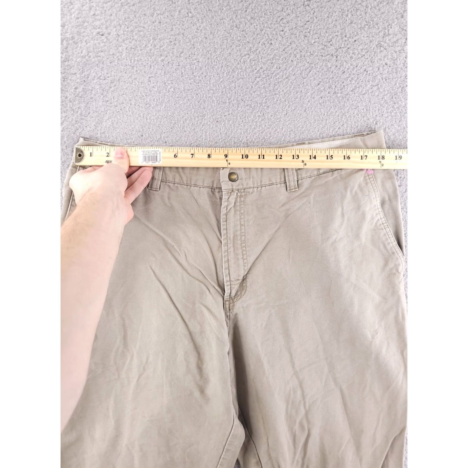 Vintage Columbia Pants Mens 36x31 Beige Cotton Canvas Relaxed Fit Chino Inseam 31 Navy? Size US 36 / EU 52 - 6 Thumbnail