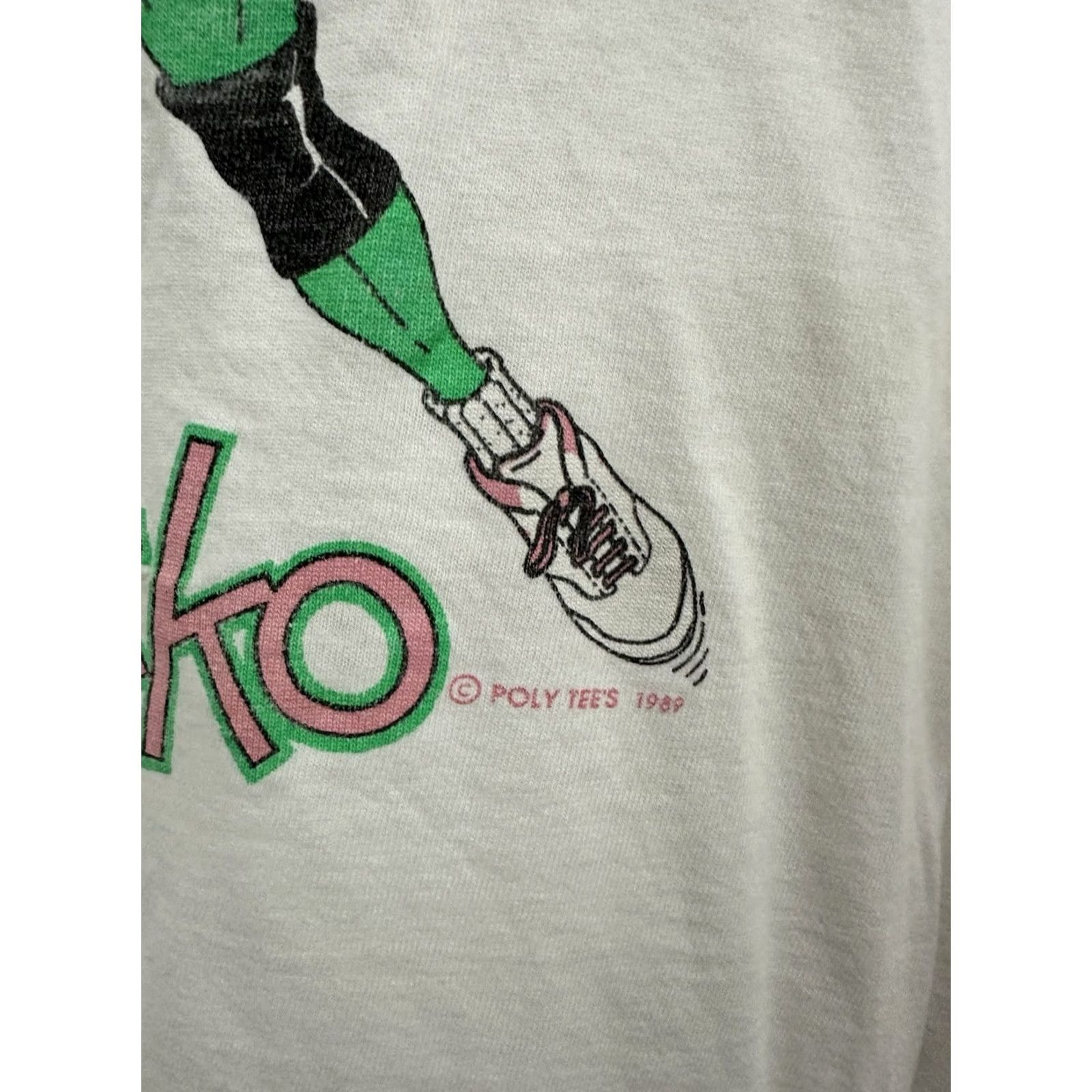 Vintage VTG 80s Air Gecko Basketball 23 Worn Distressed T-Shirt Mens Size US L / EU 52-54 / 3 - 4 Thumbnail