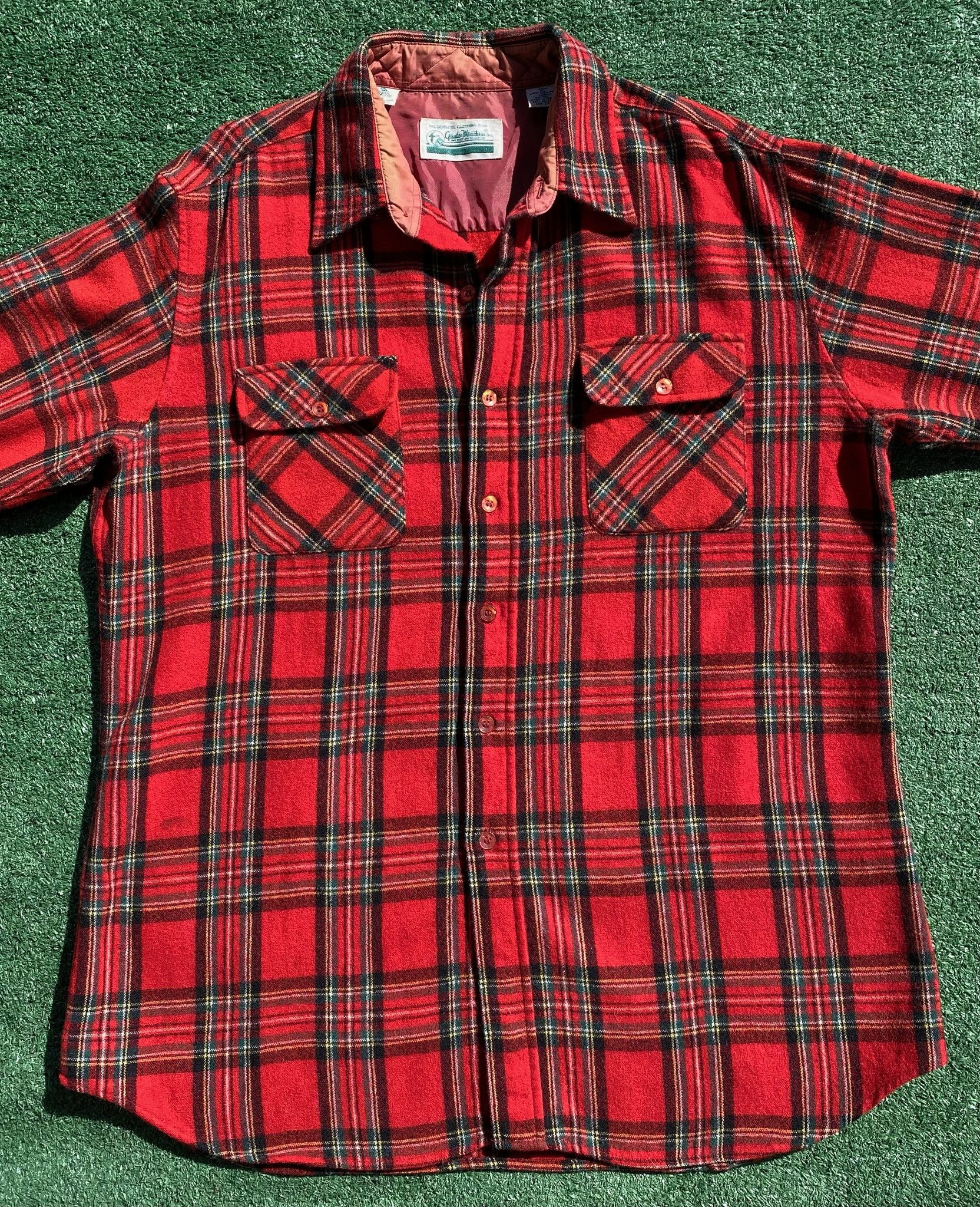 Vintage 90’s Wool Plaid Distressed Flannel Shirt XL Tall Size US XL / EU 56 / 4 - 3 Thumbnail