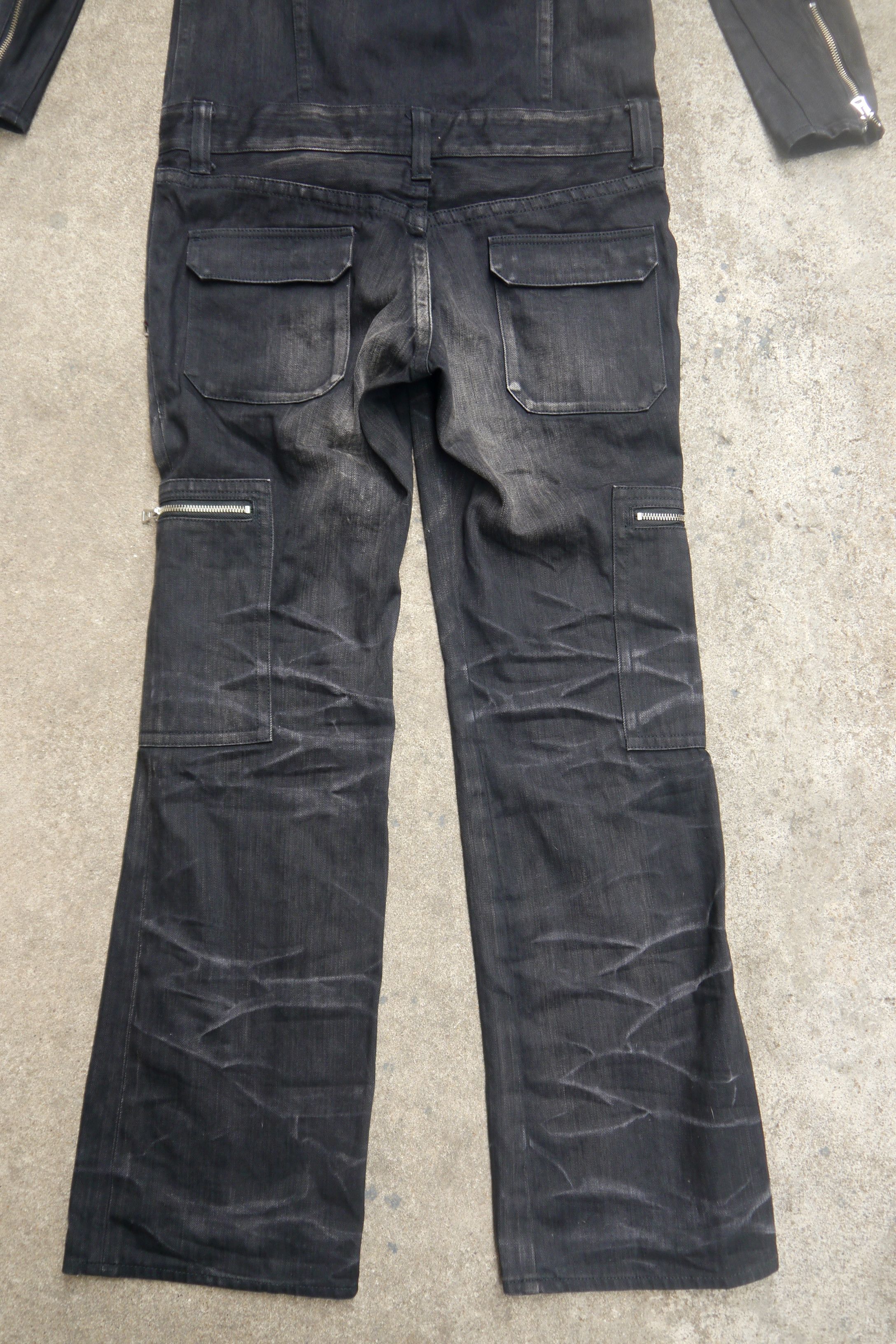 Japanese Brand (P300) DELAY by Win & Sons Black Washed Denim Jumpsuit Sz 2 Size US 34 / EU 50 - 19 Thumbnail