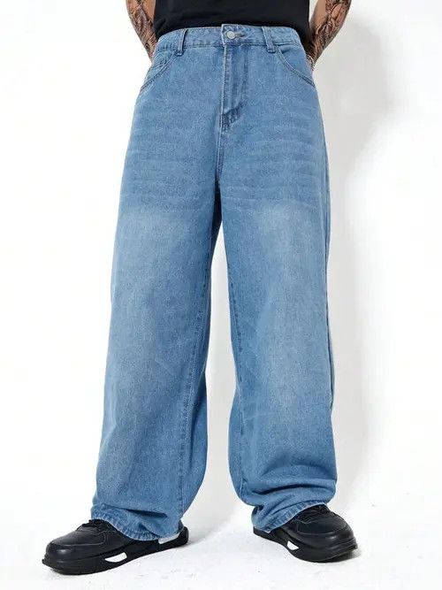 Jean Vintage Washed Baggy Denim Jeans Skate Size US 34 / EU 50 - 4 Thumbnail