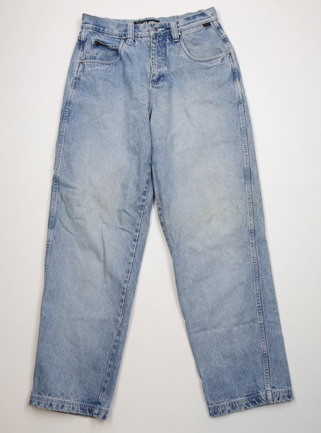 Fubu Vintage 90s FUBU Baggy Wide Leg Denim Jeans Blue Cotton | Grailed